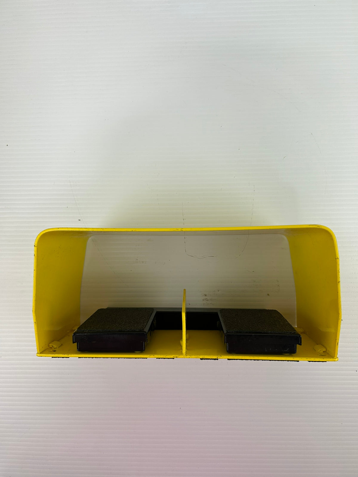 Industrial Dual Foot Switch Pedal Control with Yellow Safety Guard