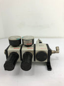 Rexroth AS2-FLC-G038-PBP Pneumatic Pressure System with Gauges and Lubricator