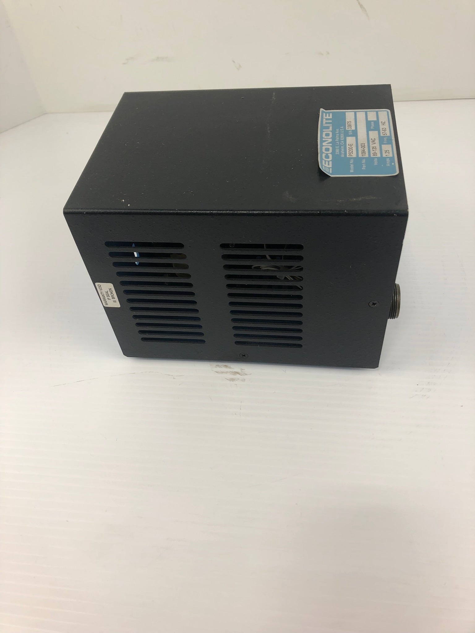 Econolite PS200-E Cabinet Power Supply 89-135VAC 1.25 A 57-63 Hz