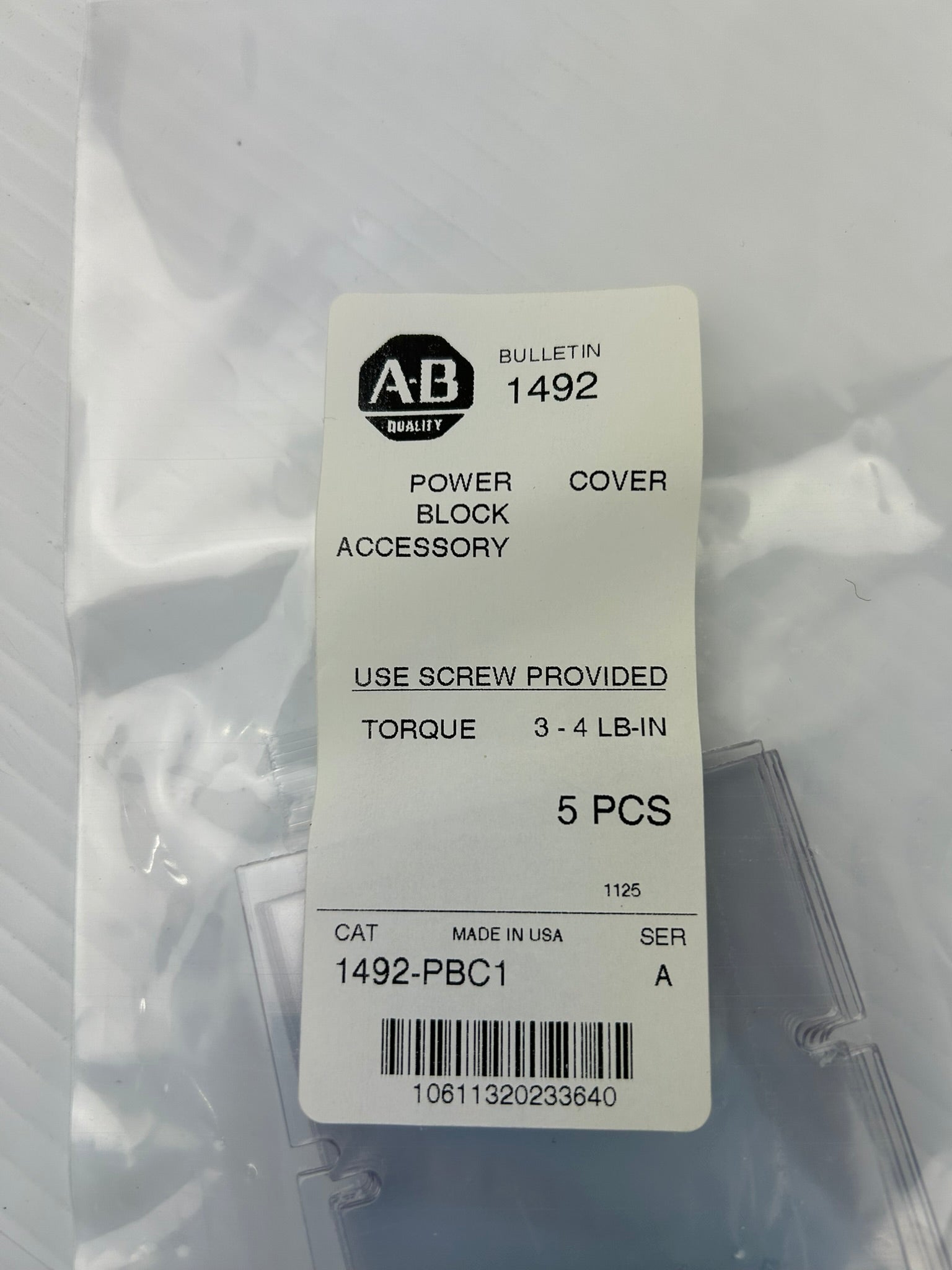 Allen Bradley 1492-PBC1 Power Distributions Covers Series A - Lot of 20