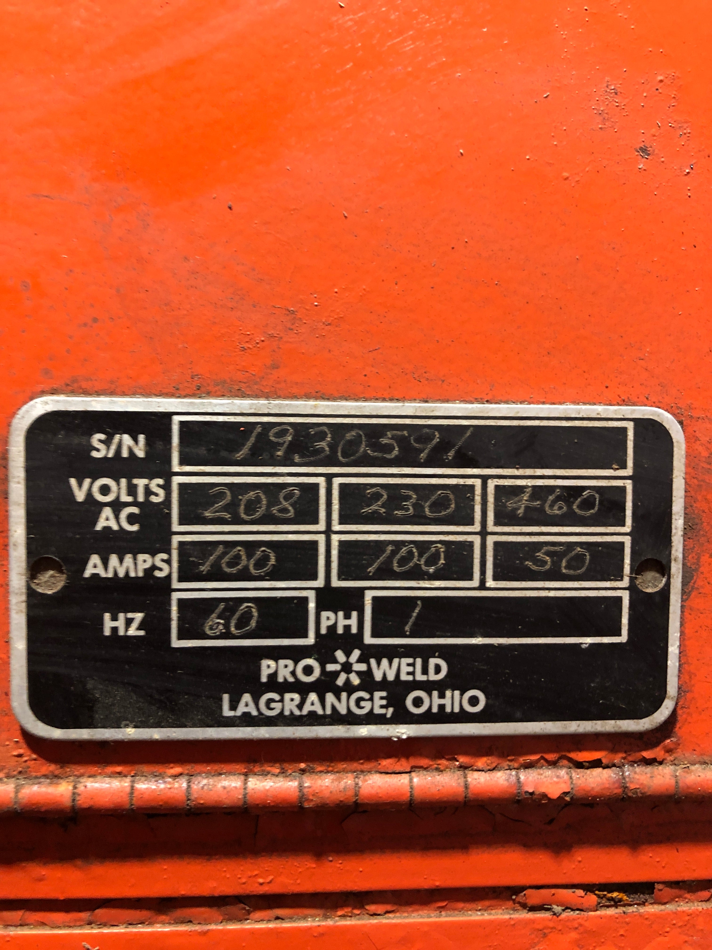 Pro Weld International ARC-500 Stud Welder 1930591 208-230-460V 100/100 ...