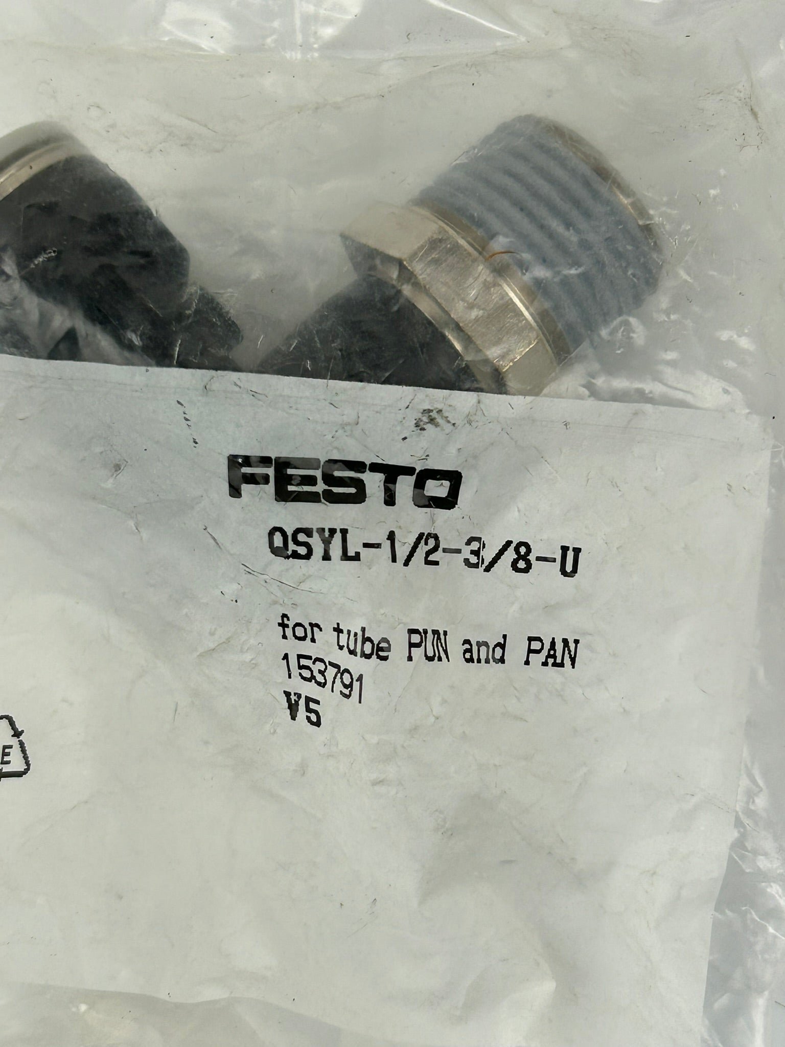 Festo QSYL-1/2-3/8-U Fitting - Lot of 9
