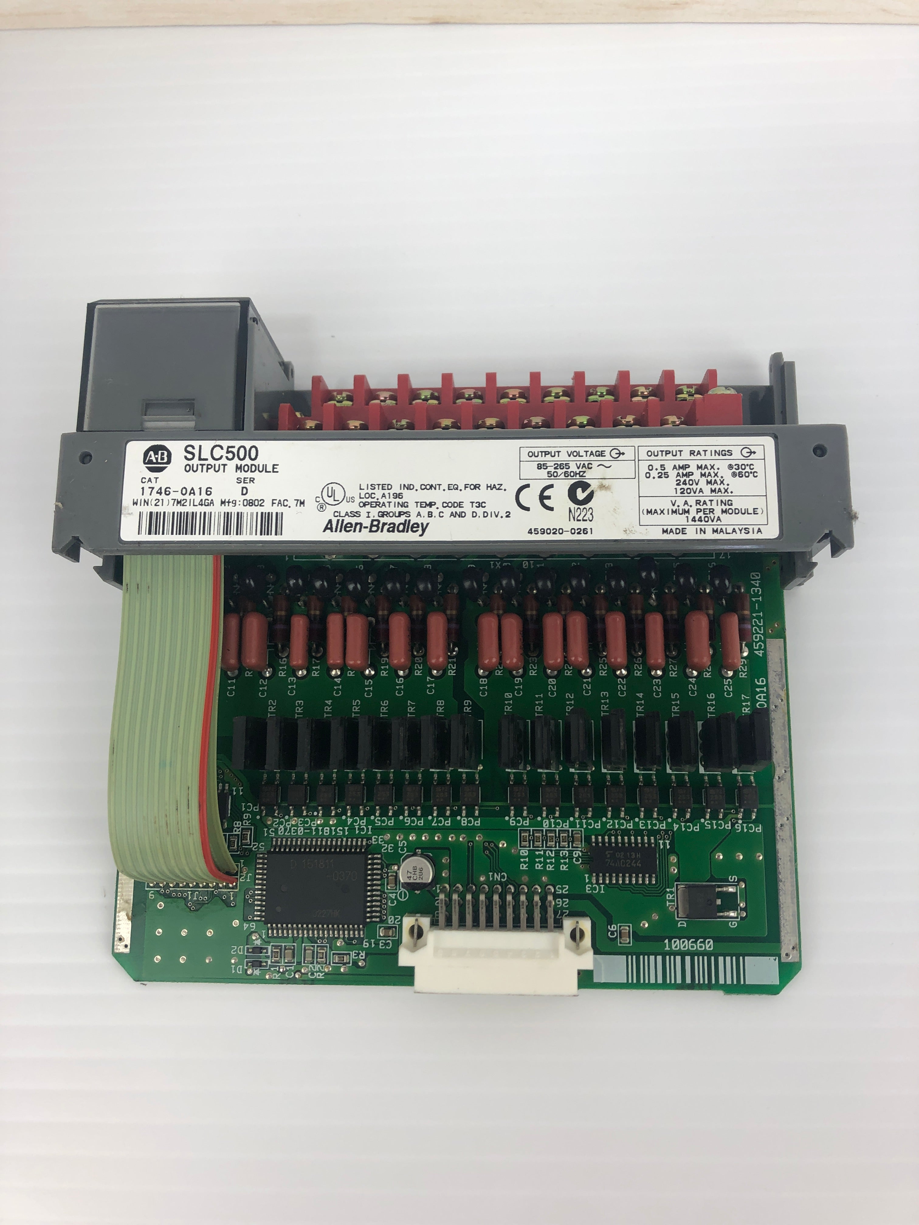 Allen-Bradley 1746-0A16 PLC Output Module SLC 500 Series D - No Door