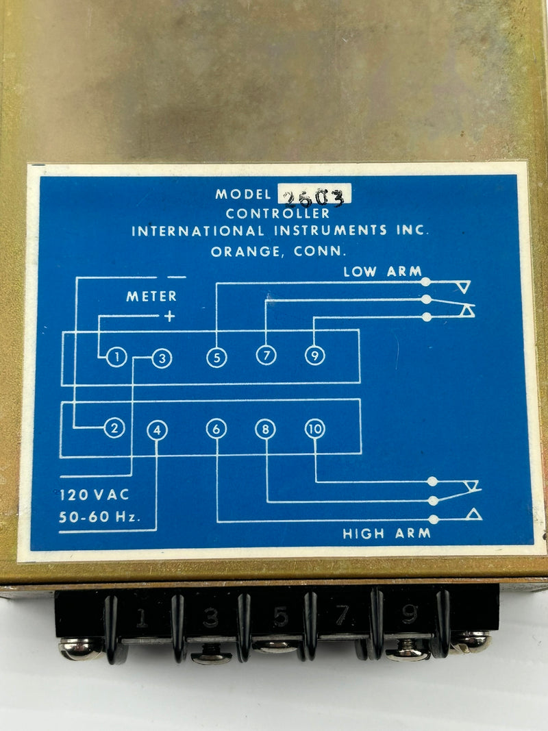 International Instruments 2603 Panel Meter Gold 0-100 % HP 92603034 7616