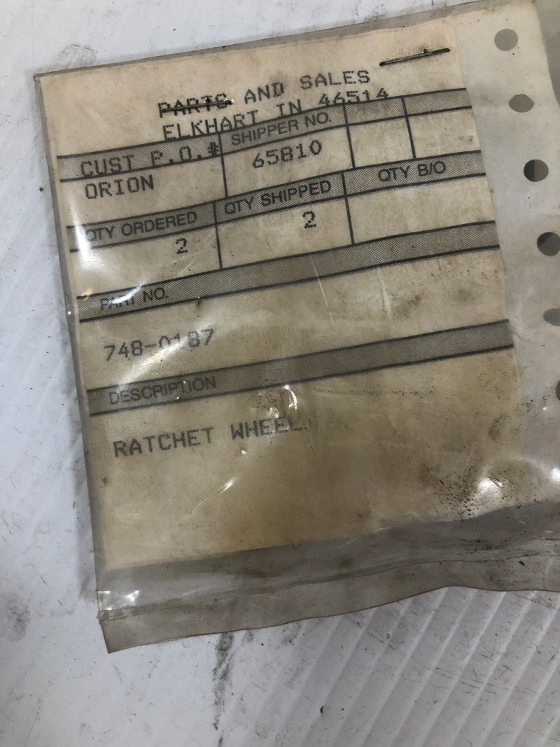 748-0187 Ratchet Wheel - Lot of 2