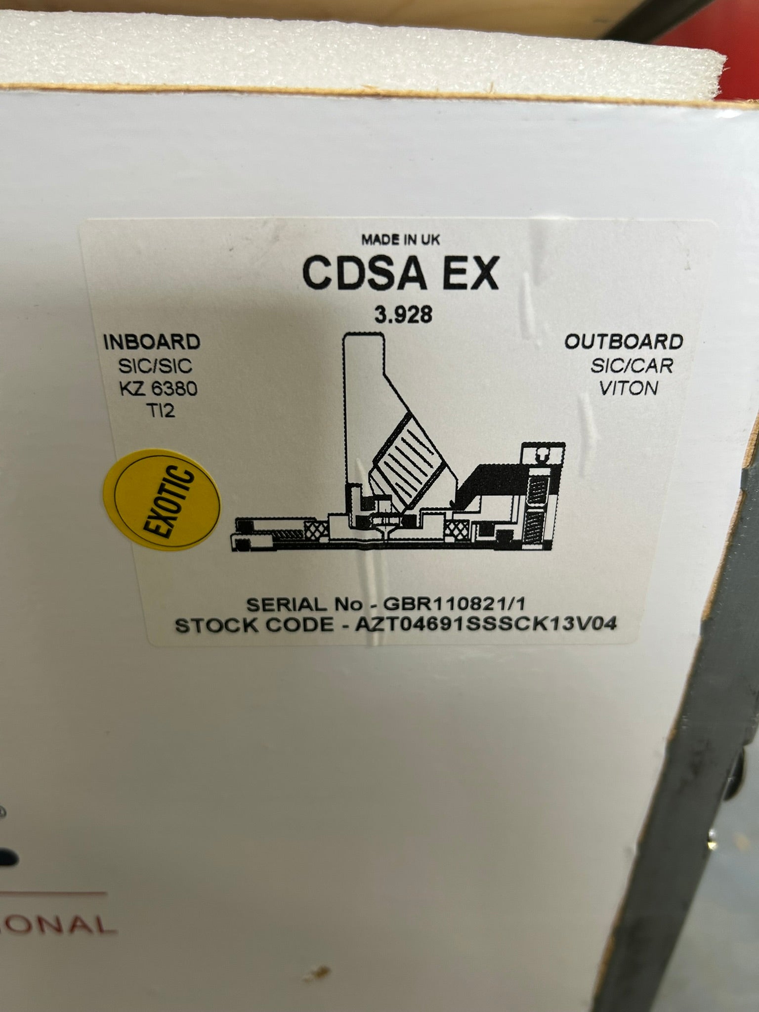 AES Seal CDSA EX Mechanical Seal AESSEAL AZT04691SSSCK13V04