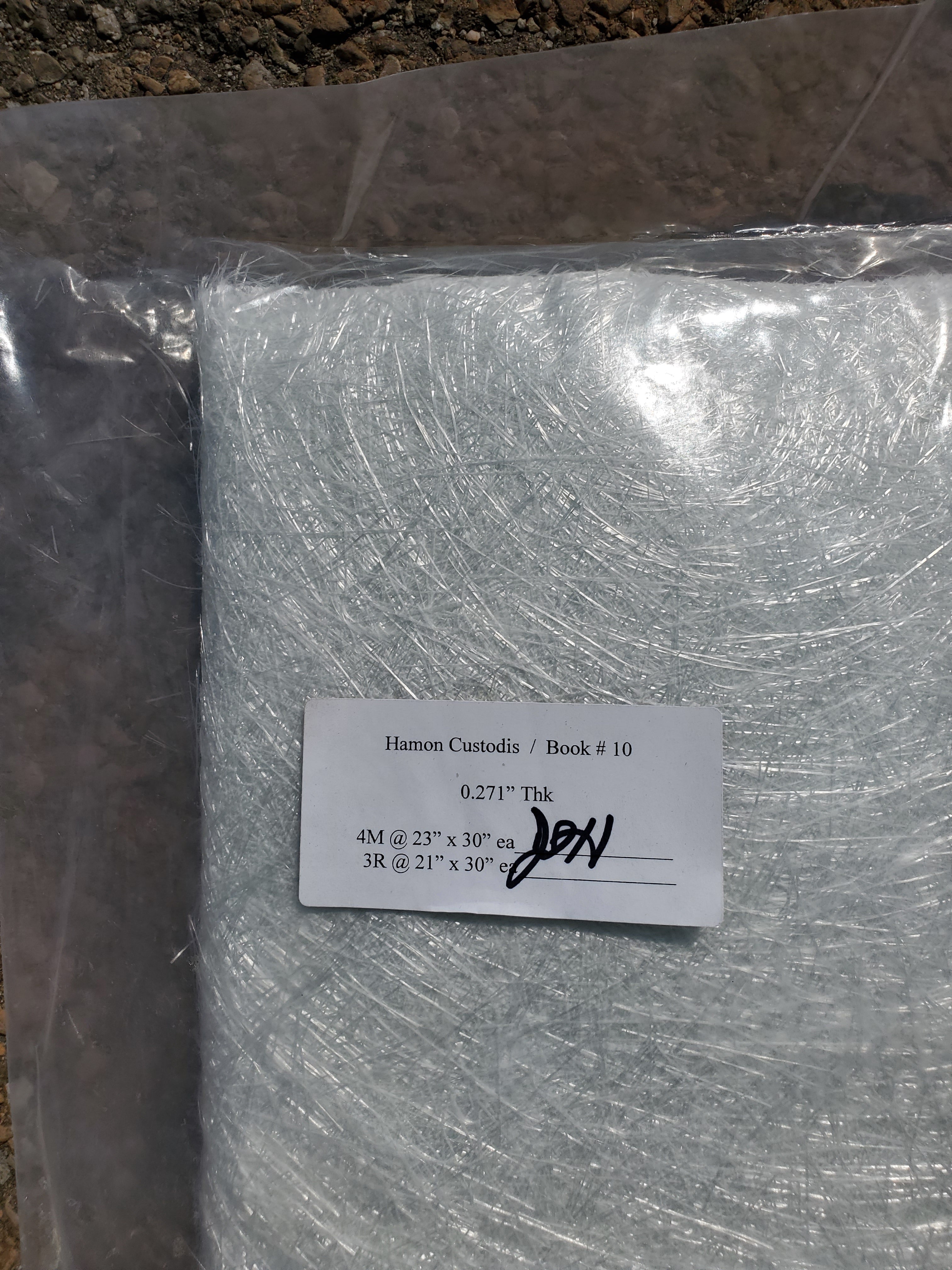 Book # 10 Fiberglass Insulation Blanket 0.271" Thick 4M @ 23" x 30"