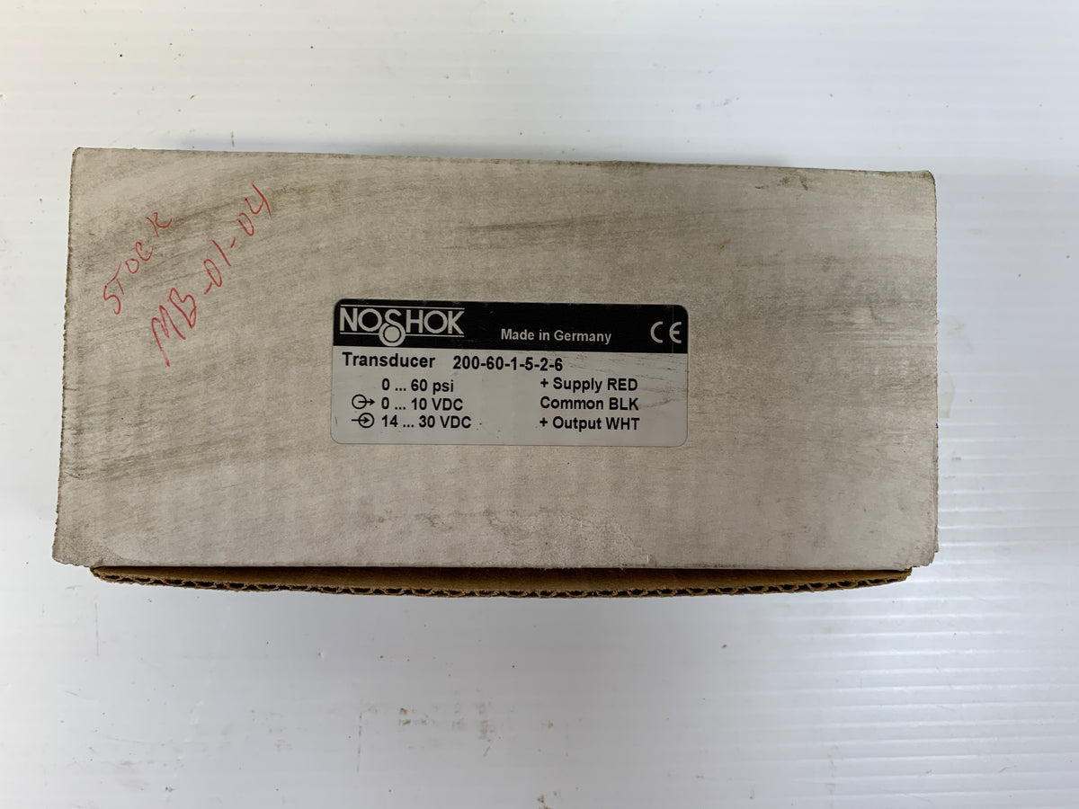NoShok 200-60-1-5-2-6 Transducer 0-60 PSI