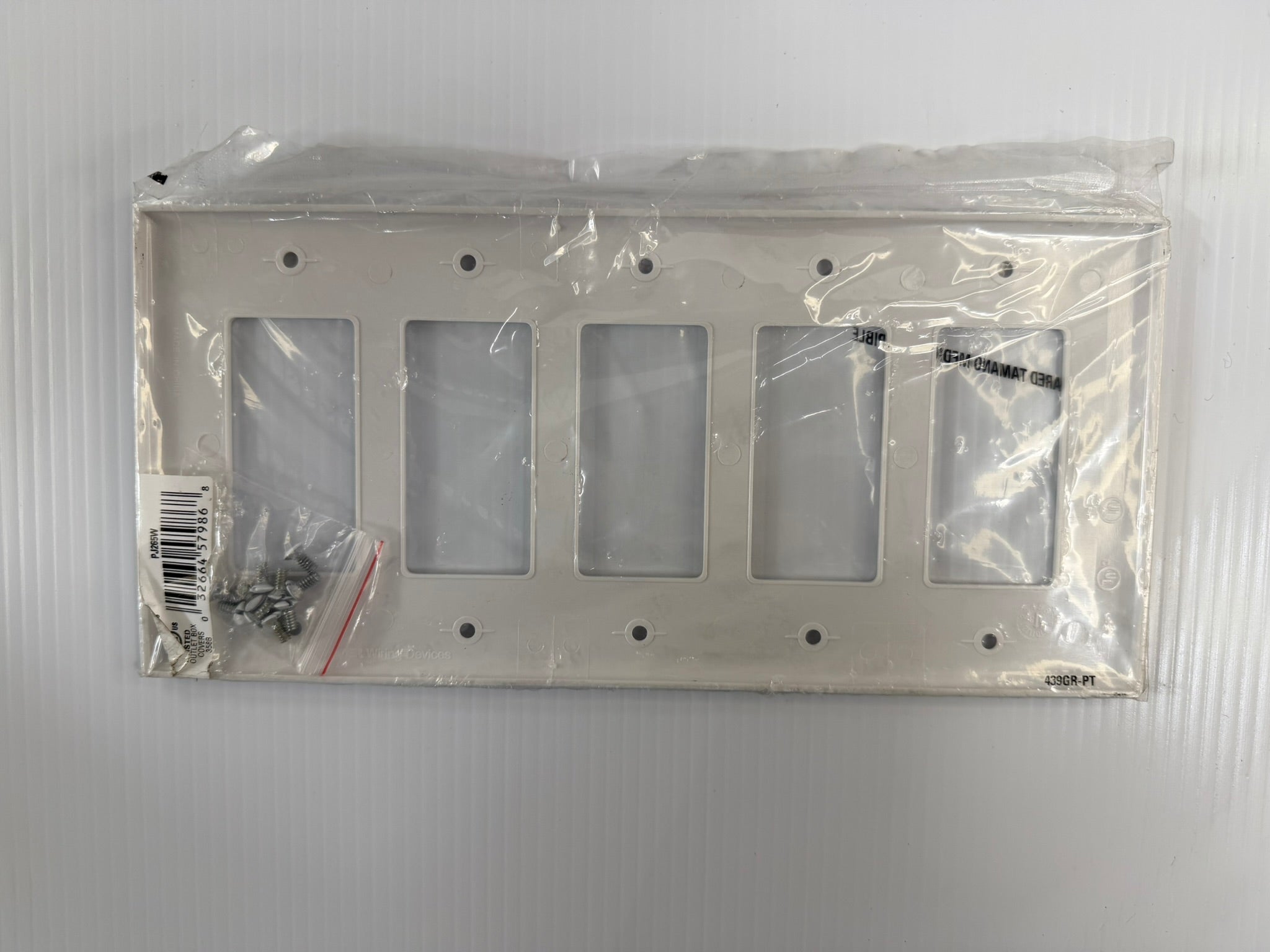 Cooper Wiring Wallplate 5-Gang PJ265W White Lot of 10