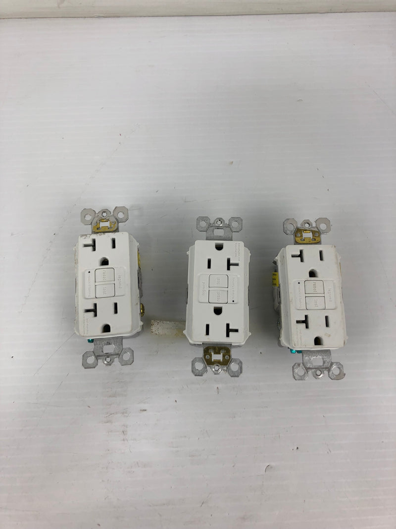 Legrand Pass & Seymour Type A Square Receptacle 20A 125V 60Hz - Lot of 3