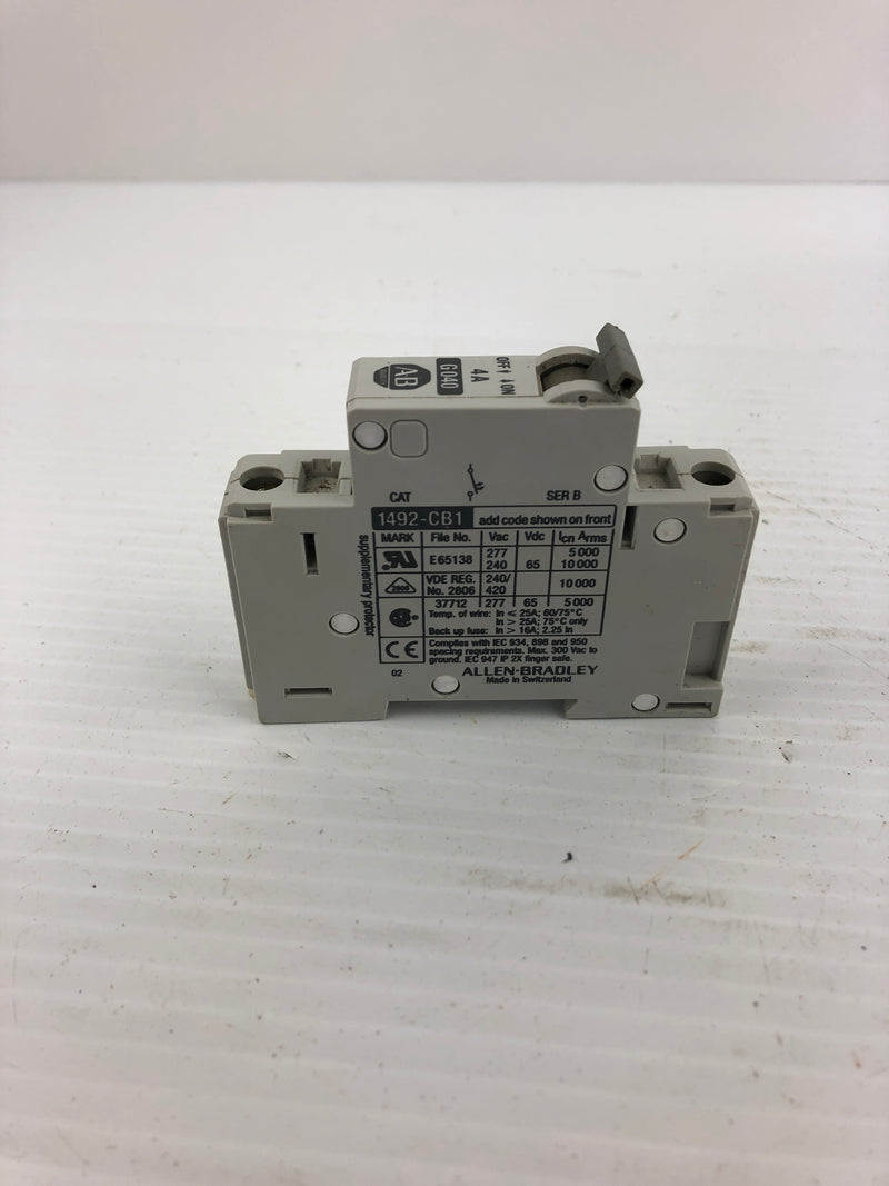 Allen Bradley 1492-CB1 Circuit Breaker G040 4A Series B