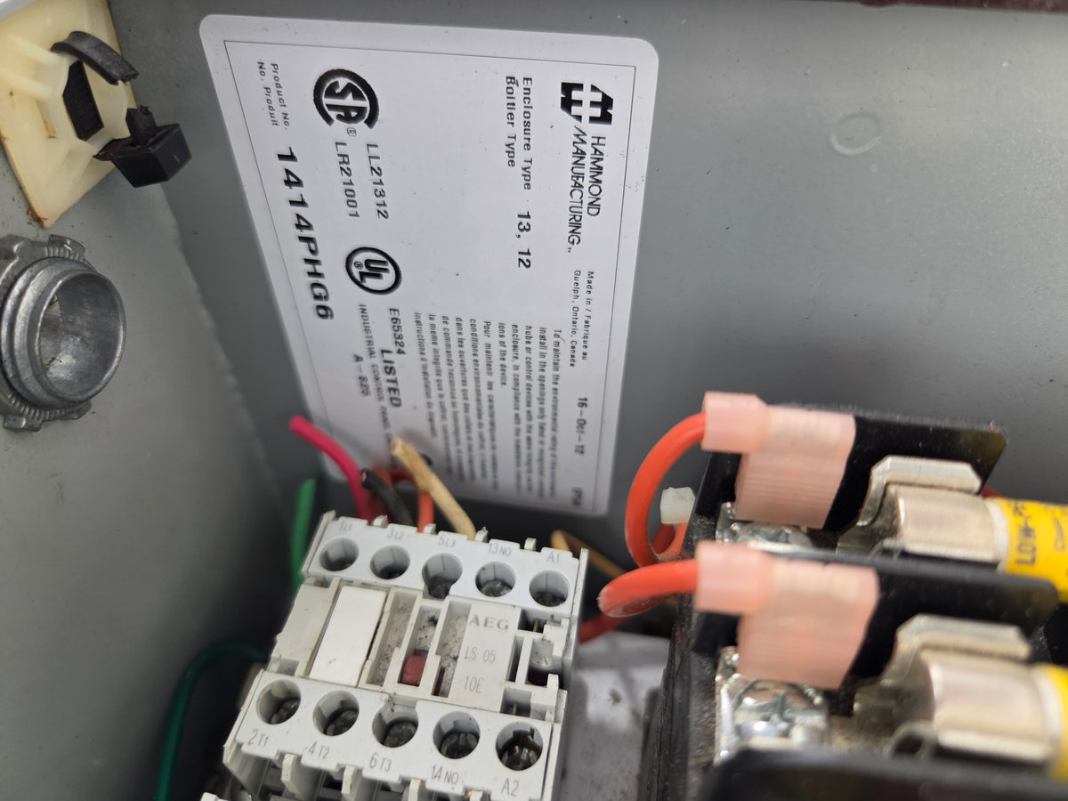 Econo Lift 1HP 460V 3PH Fused Motor Starter Control Panel AEG LS05 10E