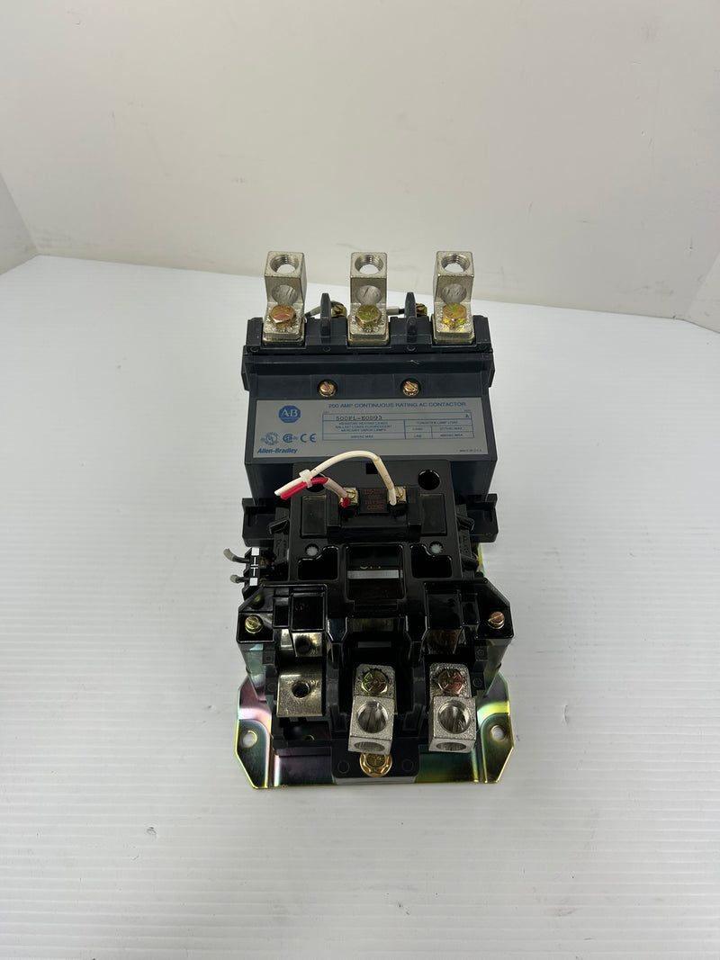 Allen Bradley 500FL-EOD93 AC Contactor 200 Amp Series A with 595-A Series C