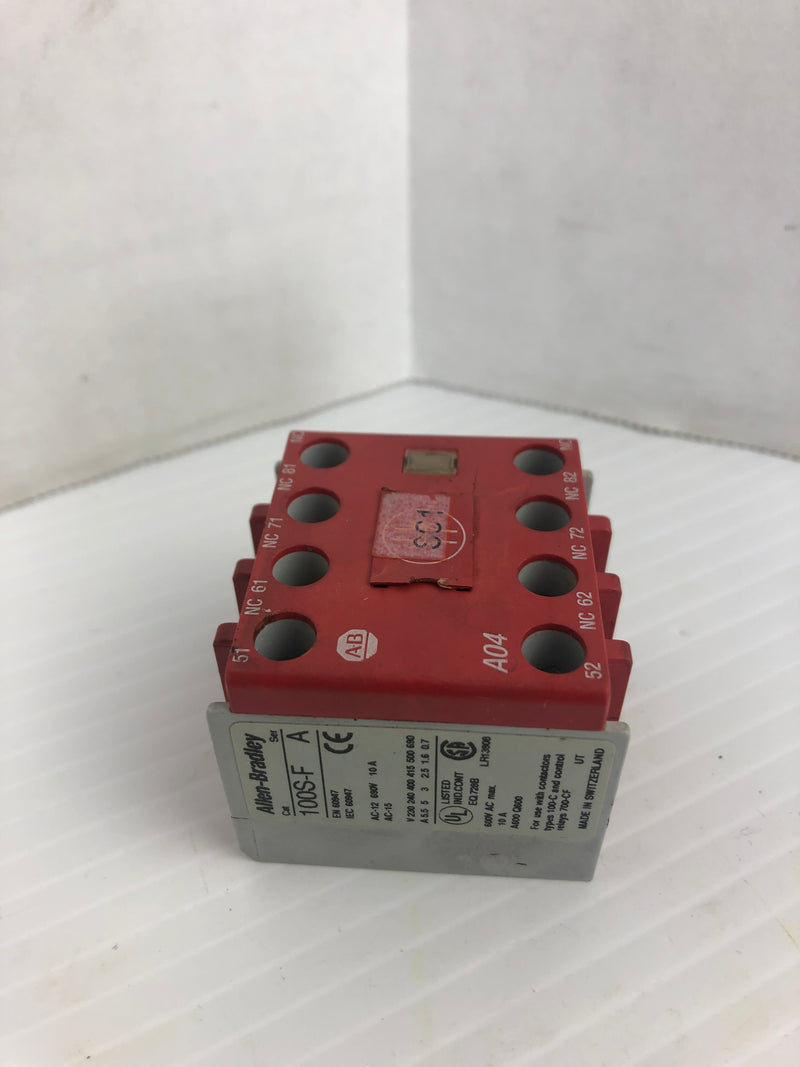 Allen-Bradley 100S-F Auxiliary Contact Block Ser. A 690V 10A