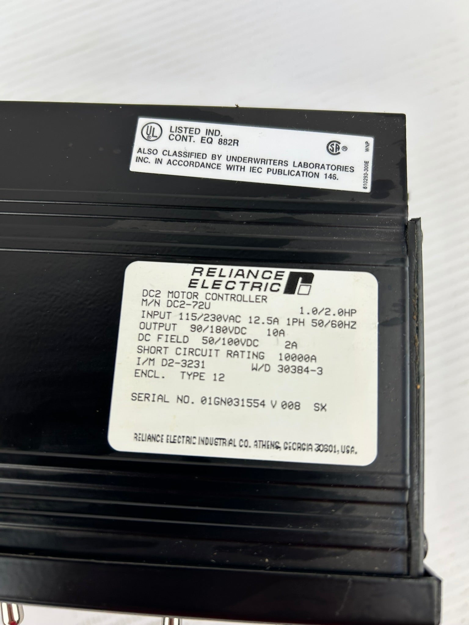Reliance Electric DC2 Motor Controller DC2-72U