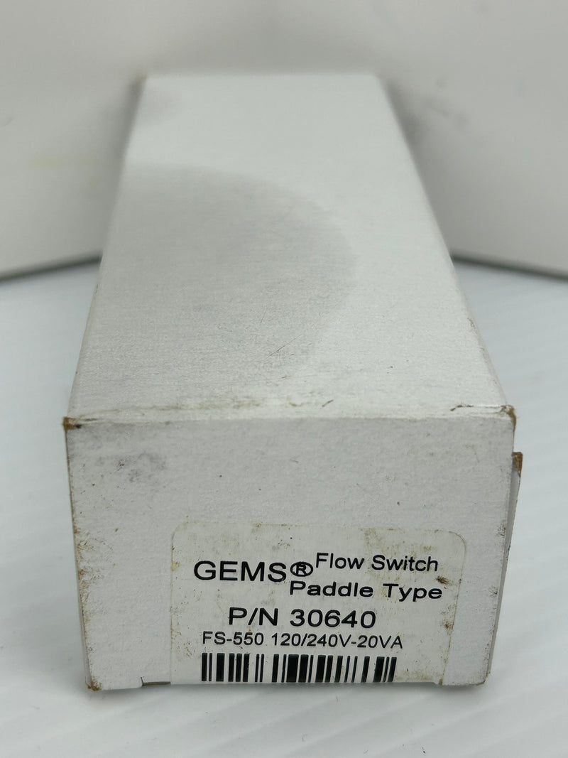 Gems 30640 Flow Switch Paddle Type 120/240V 20VA