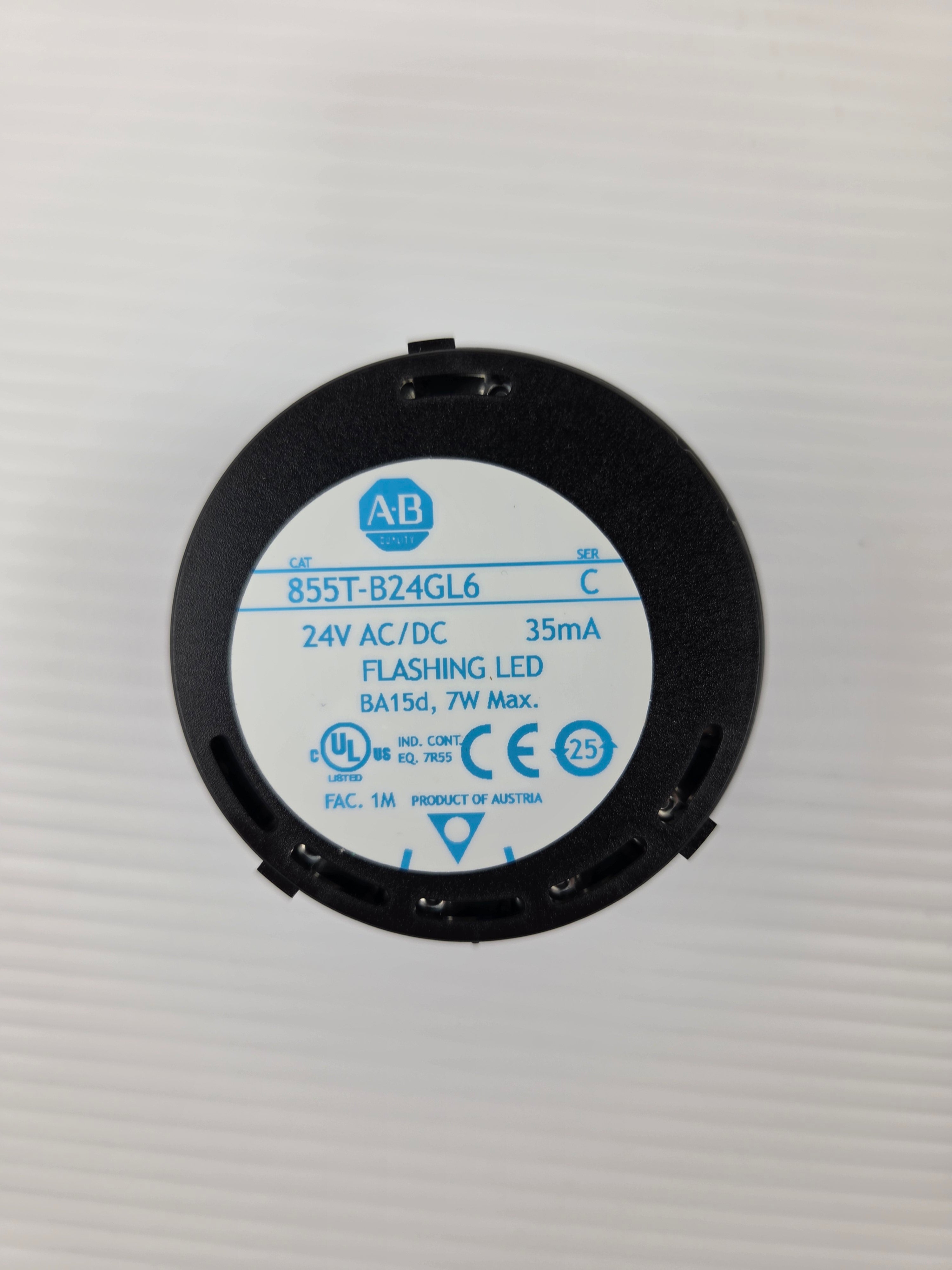 Allen Bradley 855T-B24GL6 Flashing LED Stack Light Series C Blue 24V AC/DC 35mA