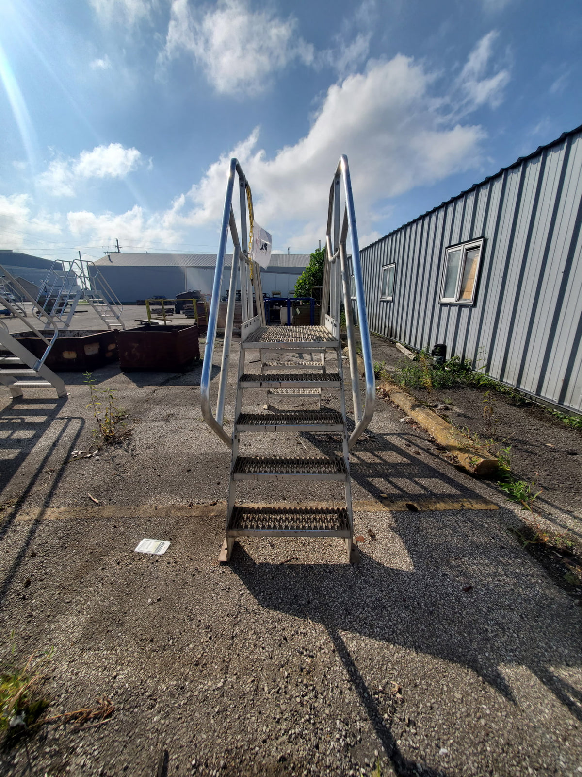 Cotterman Aluminum Crossover Bridge Ladder Platform Stairs & Handrails 91" L