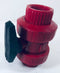 1-1/2" Chemtrol Tru-Bloc True Union Red Kynar PVDF Ball Valve