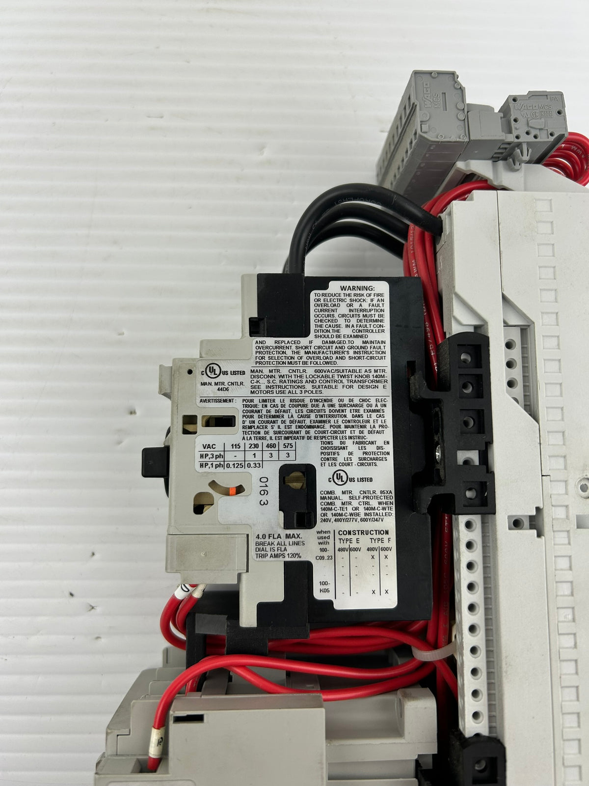 Allen-Bradley 140M-C2E-B40 Motor Starter 100-C09*10 Contactor Assembly 100-S
