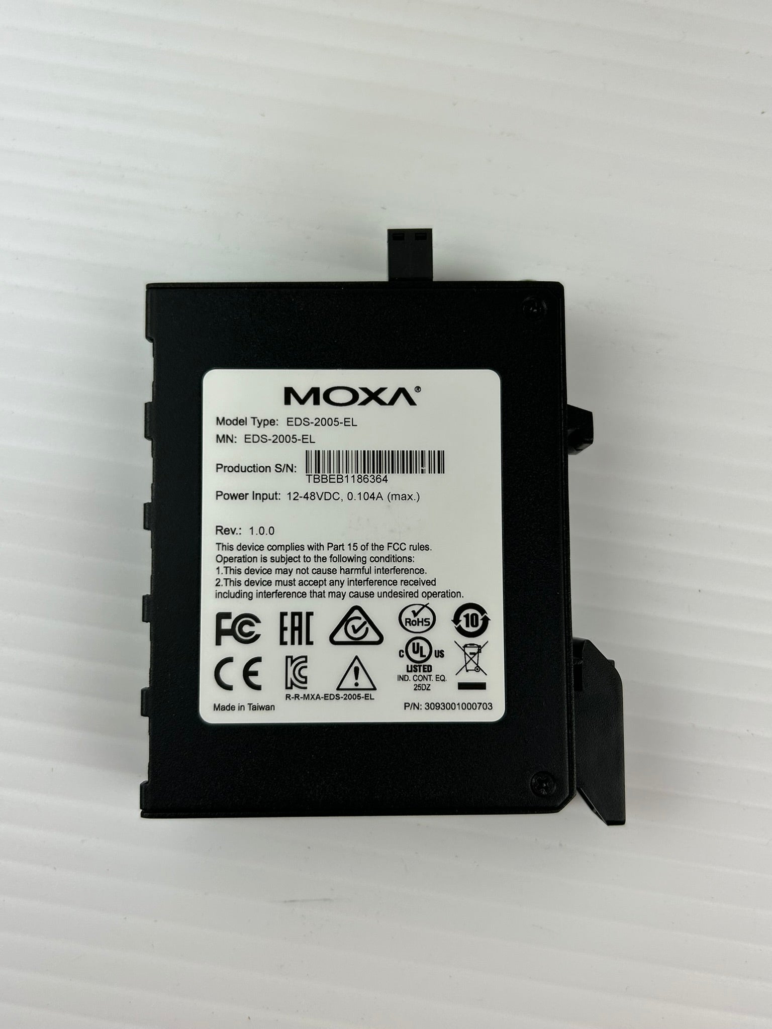 MOXA EDS-2005-EL 5-Port Unmanaged Industrial Ethernet Switch DIN Rail