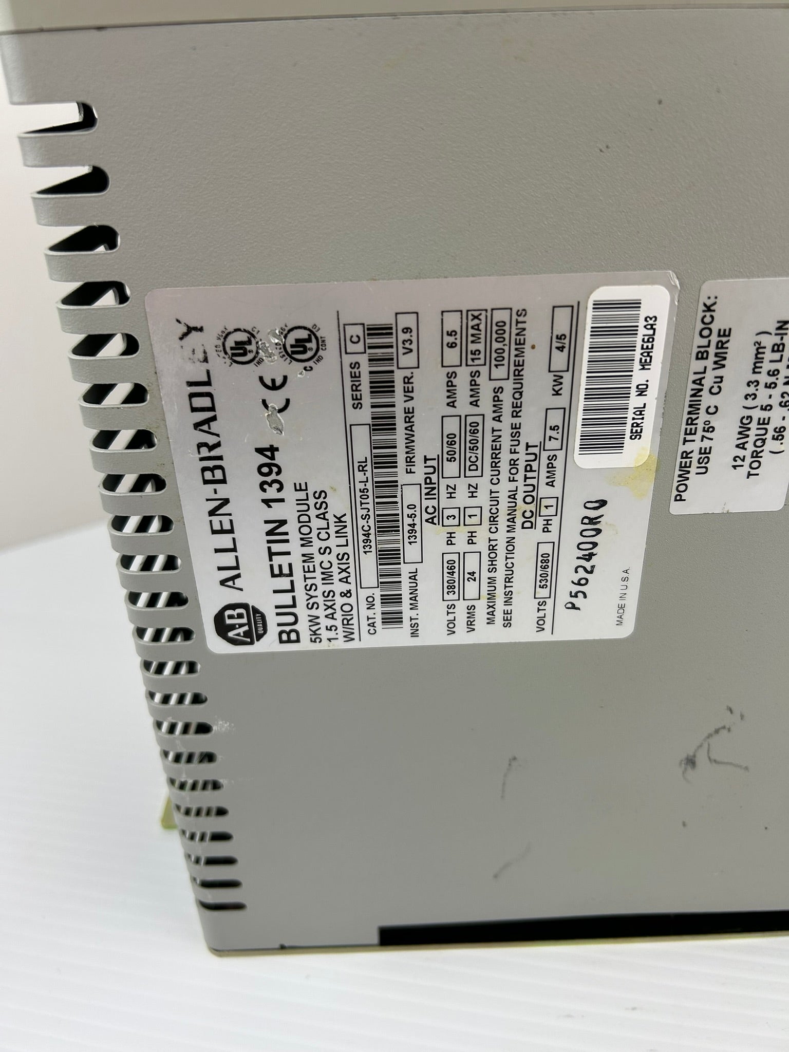 Allen Bradley 1394 Digital Servo Controller 1394C-SJT05-L-RL GMC System Module
