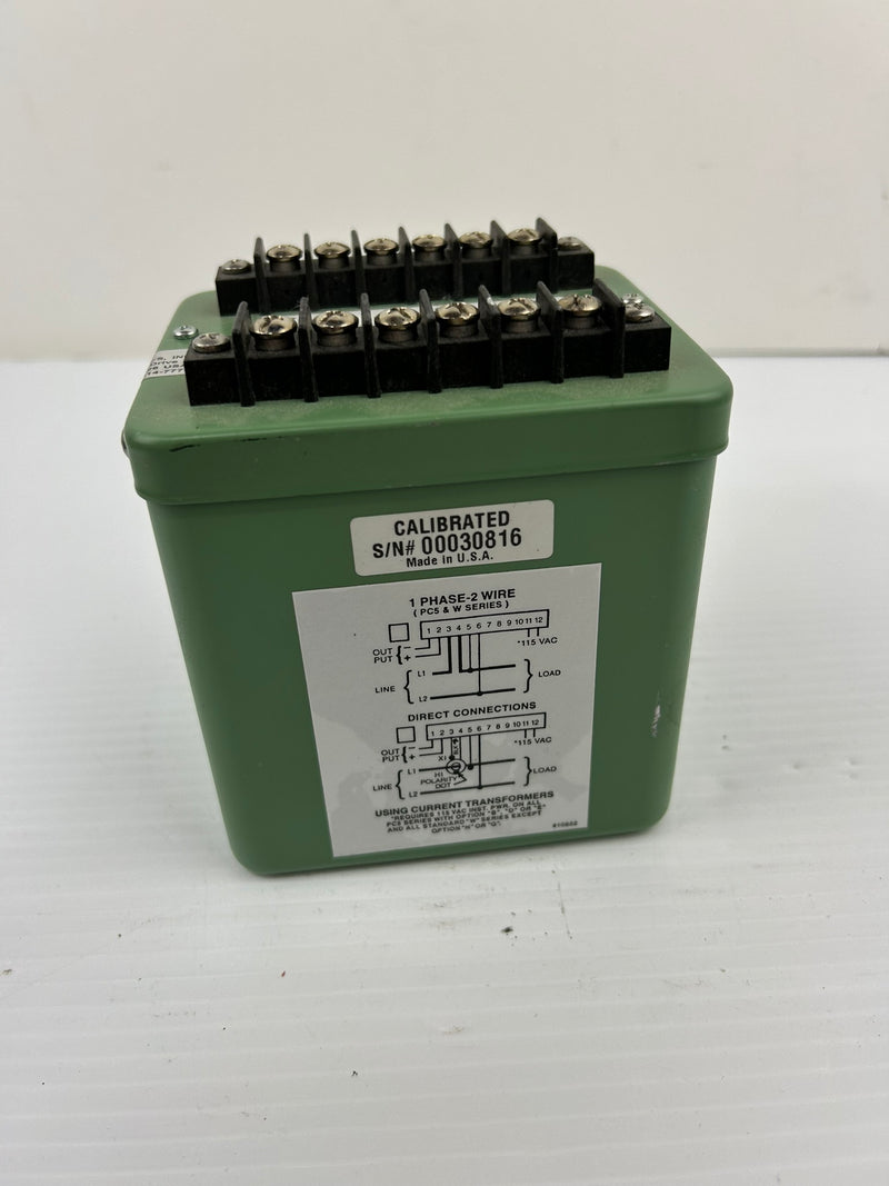 Ohio Semitronics PC5-011E2Y46 Transducer 0-300 Volts 0-10 Amperes 1 Phase