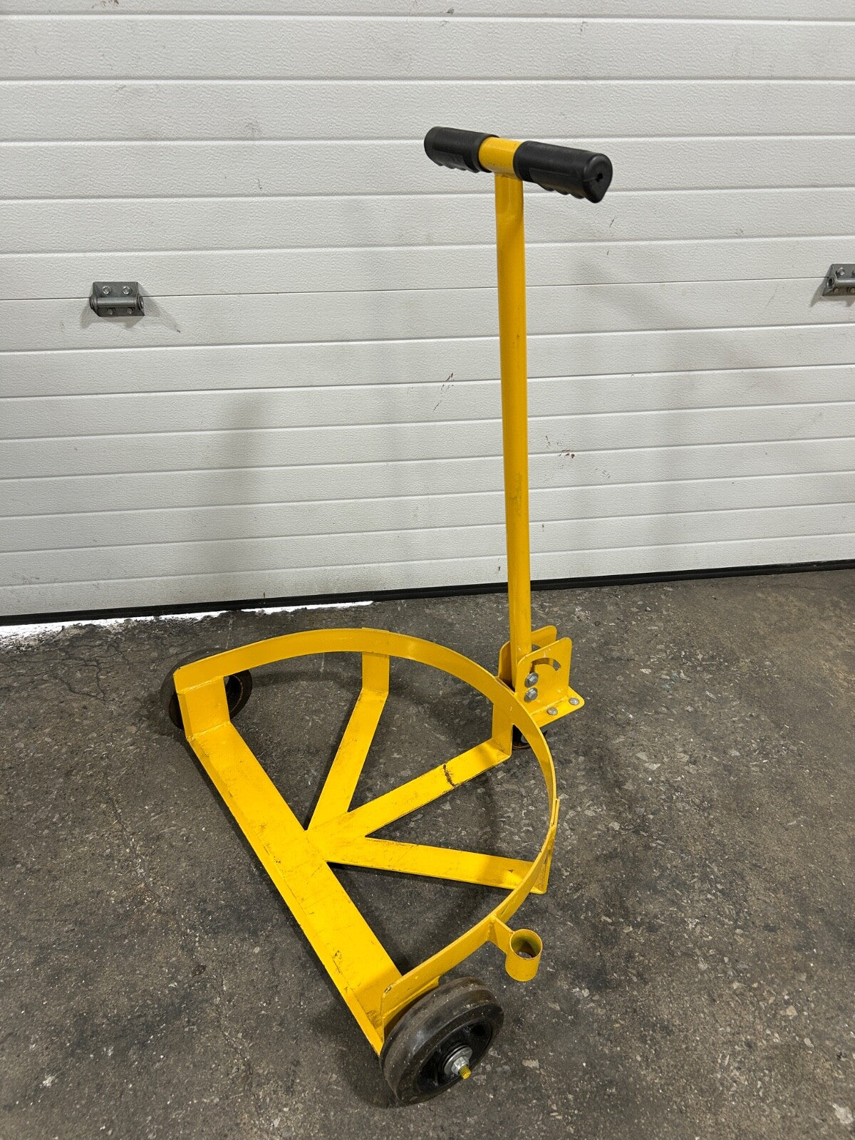 55 Gallon Drum Dolly Low Profile Barrel Handling Equipment Yellow Metal Cart
