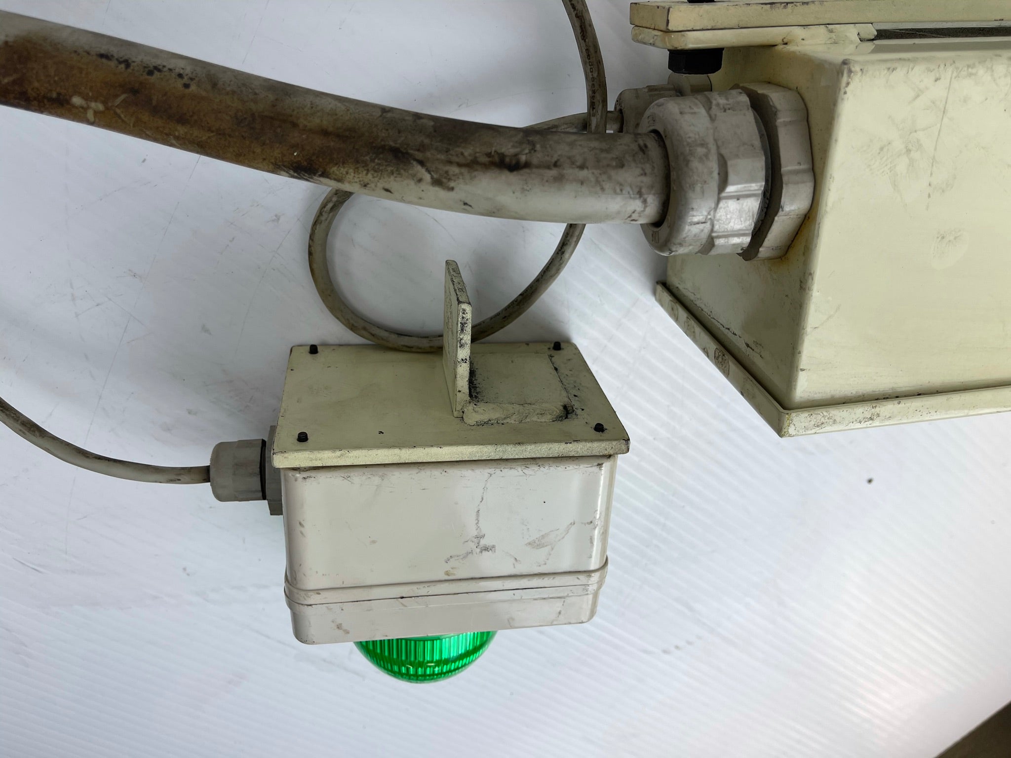2 Metal Enclosure Boxes 1 Control 7" x 4" x 4" and 1 Green Dome Light 4 "x3"x3"