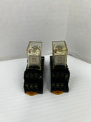 Omron MY4N Relay 120VAC 5A With Base - Lot of 2