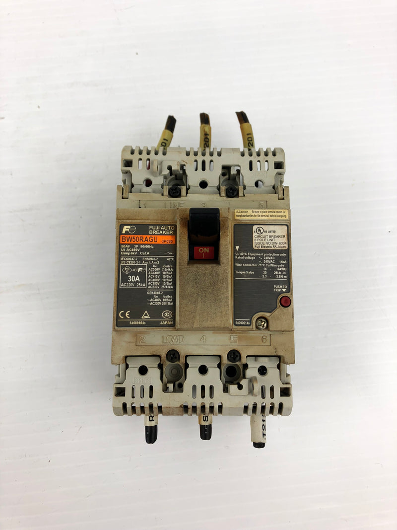 Fuji Electric BW50RAGU-3P030 Auto Circuit Breaker 30A