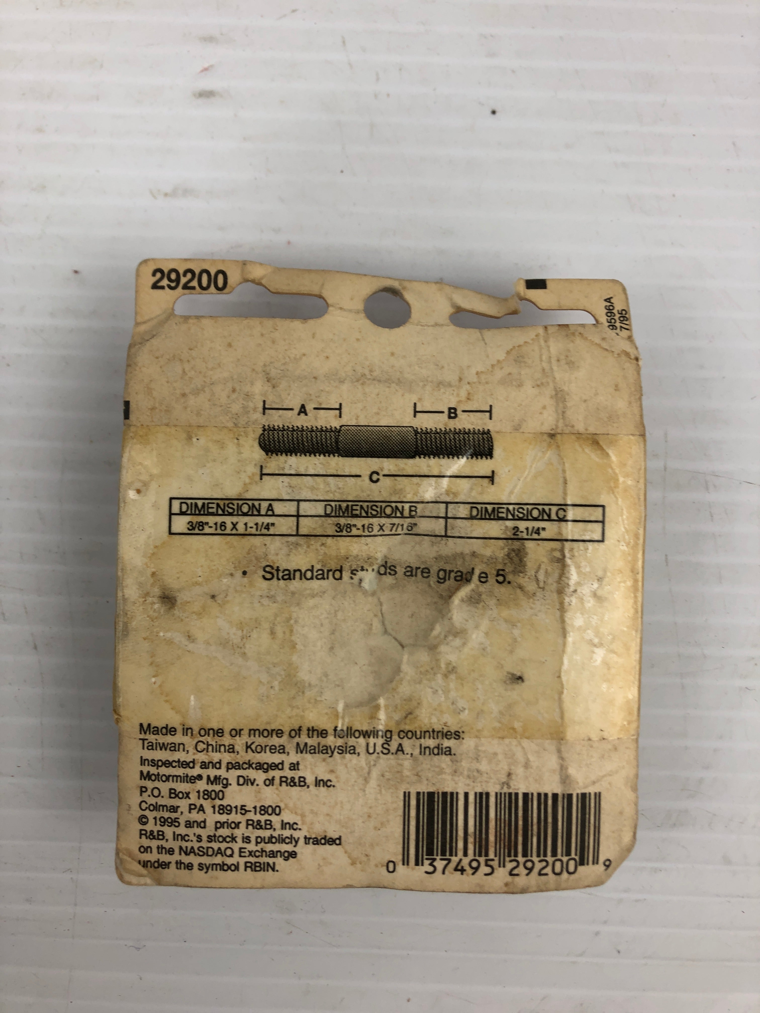 Stud-Tite! 29200 3/8" x 2-1/4" Double Ended Stud