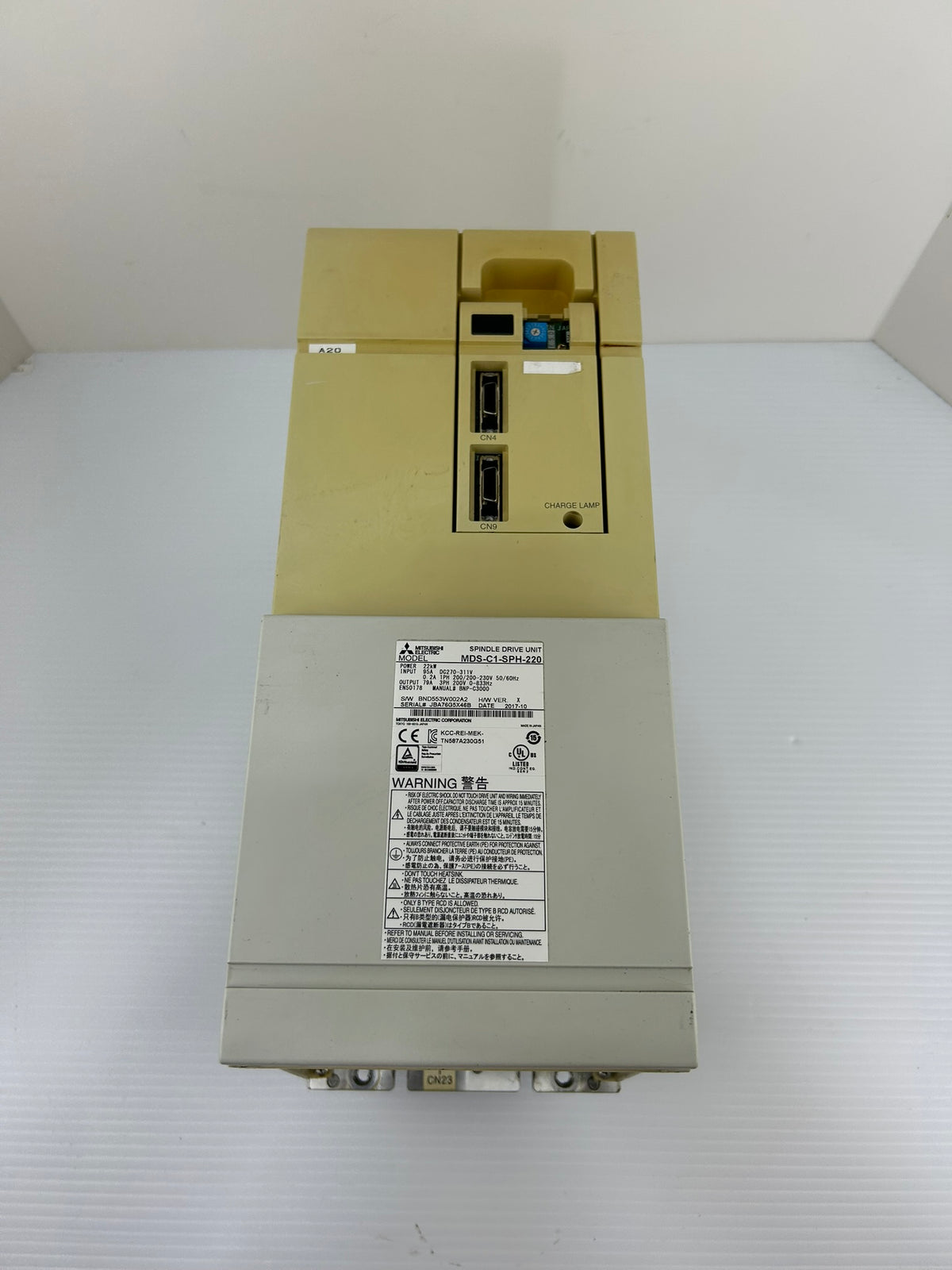 Mitsubishi MDS-C1-SPH-220 Spindle Drive 22kW 200V 3PH CNC Servo - Cracked Case