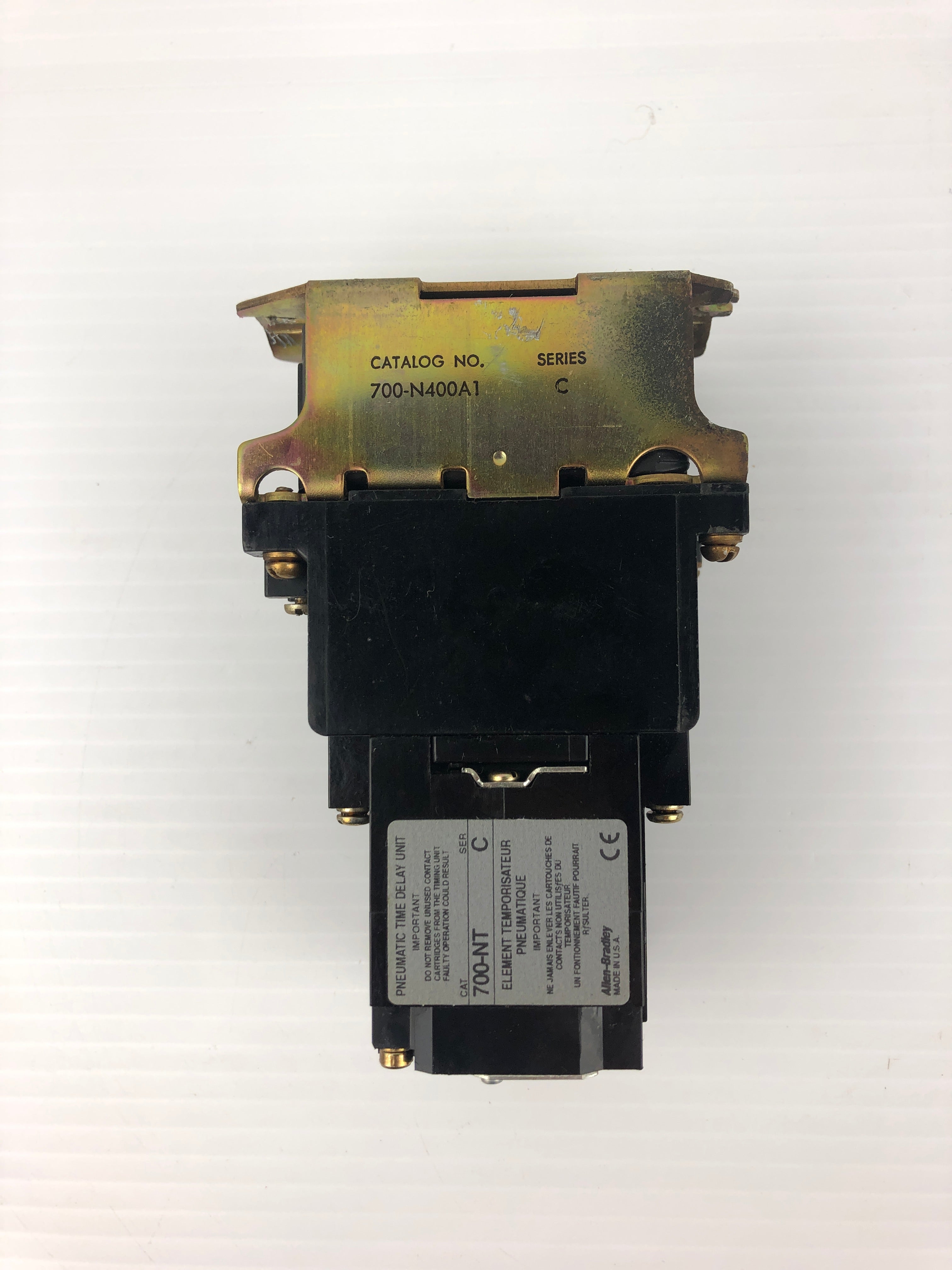 Allen-Bradley 700-N400A1 Relay Series C with 700-NT Pneumatic Time Delay Unit