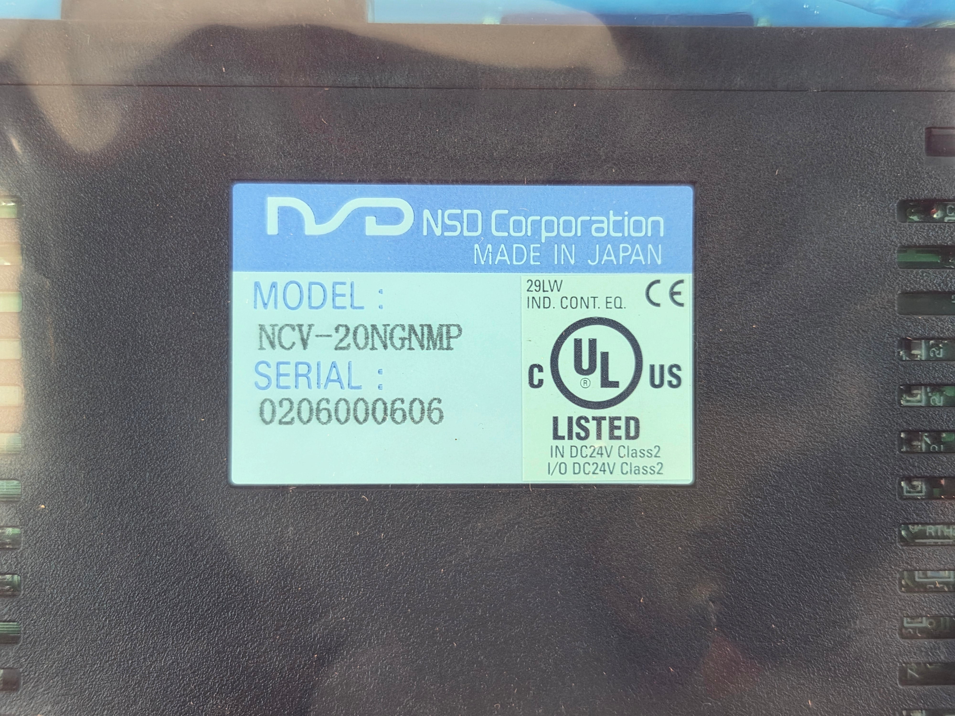 NSD NCV-20NGNMP Binary Gray Output Converter Position Controller Sink Type 24V