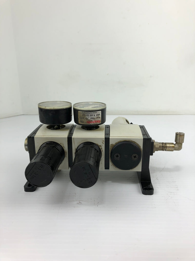 Rexroth Pneumatic Pressure System with Gauges and Lubricator R412006131
