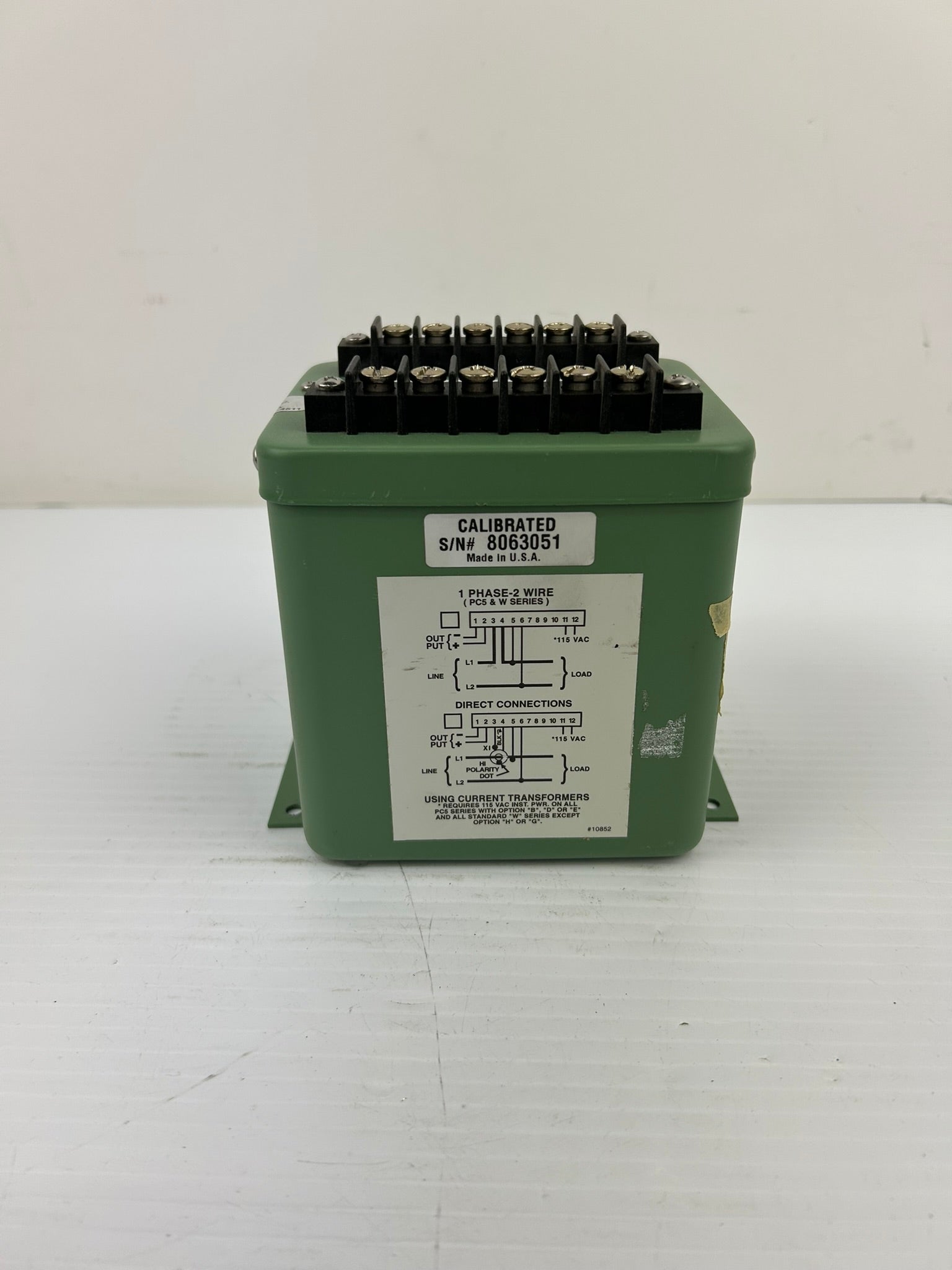 Ohio Semitronics PC5-107E2 Transducer 0-300 Volts 0-2.5 Amperes 1 Phase