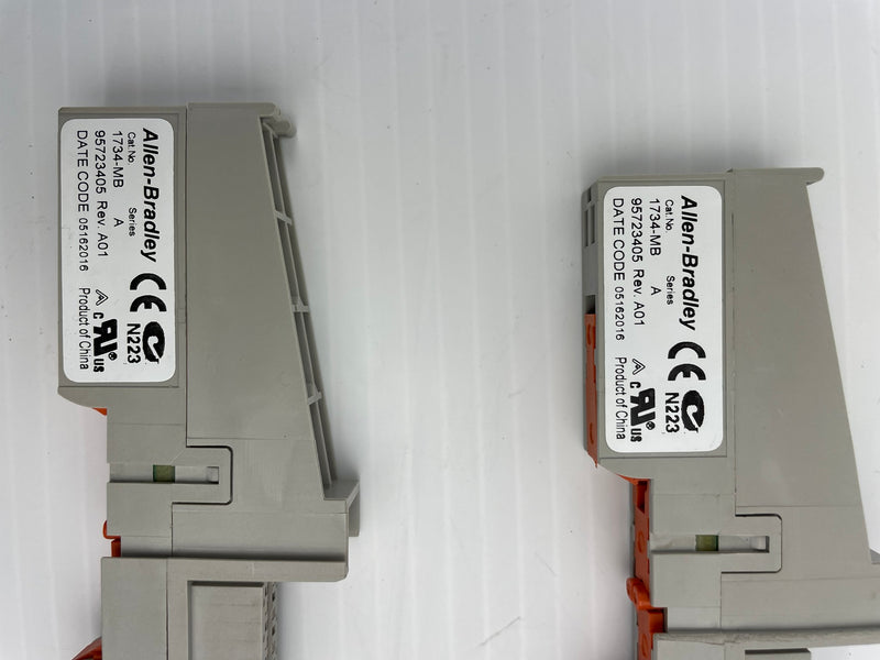 Allen-Bradley 1734-MB Series A Mounting Base I/O Module Terminal - Lot of 2