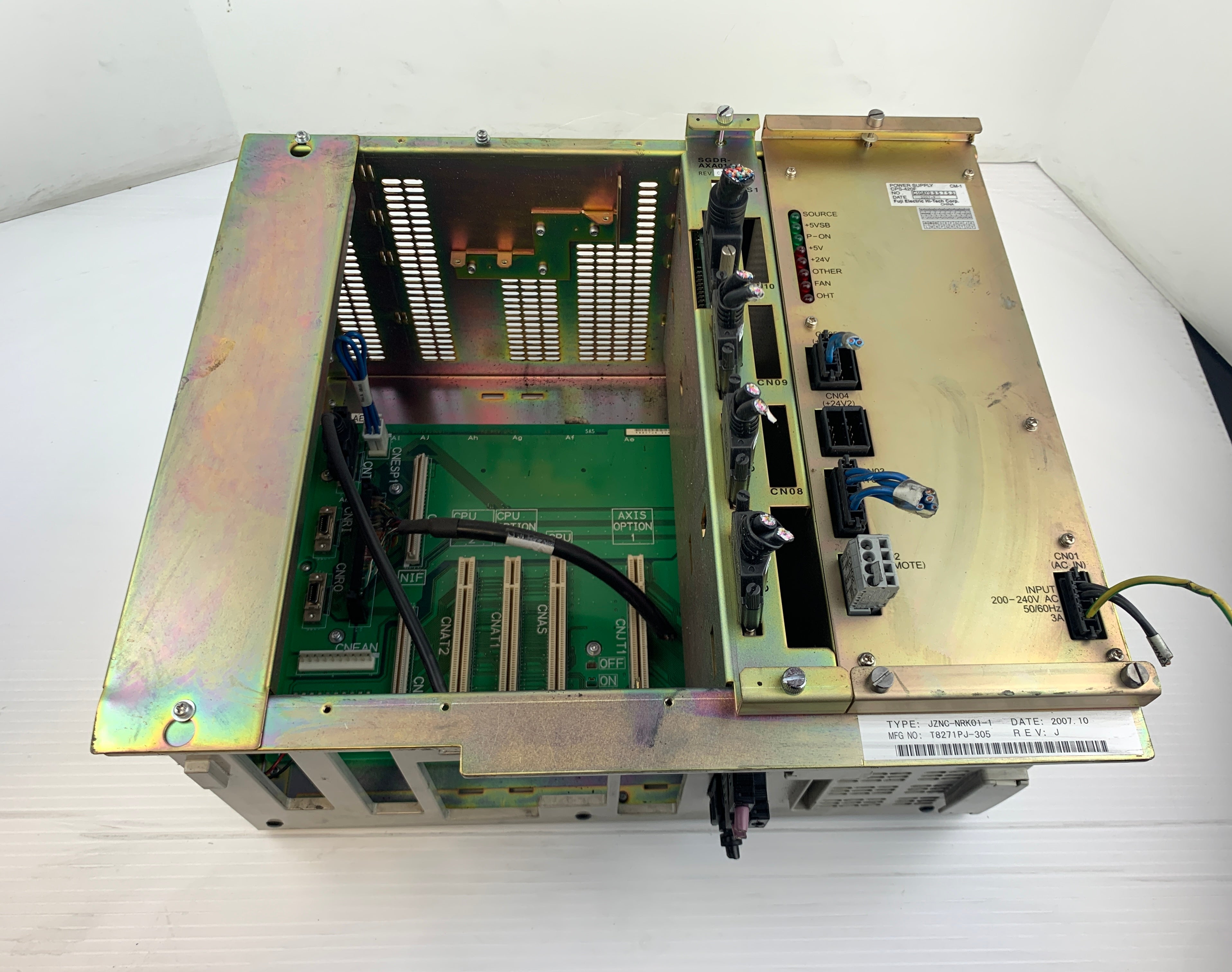 Fuji CPS-420F Power Supply Rack Card Slot JZNC-NRK01-1 Yaskawa JZNC-NRK52-1