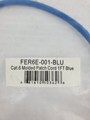 Grandmax FER6E-001-BLU Cat. 6 Molded Patch Cord 1Ft Blue