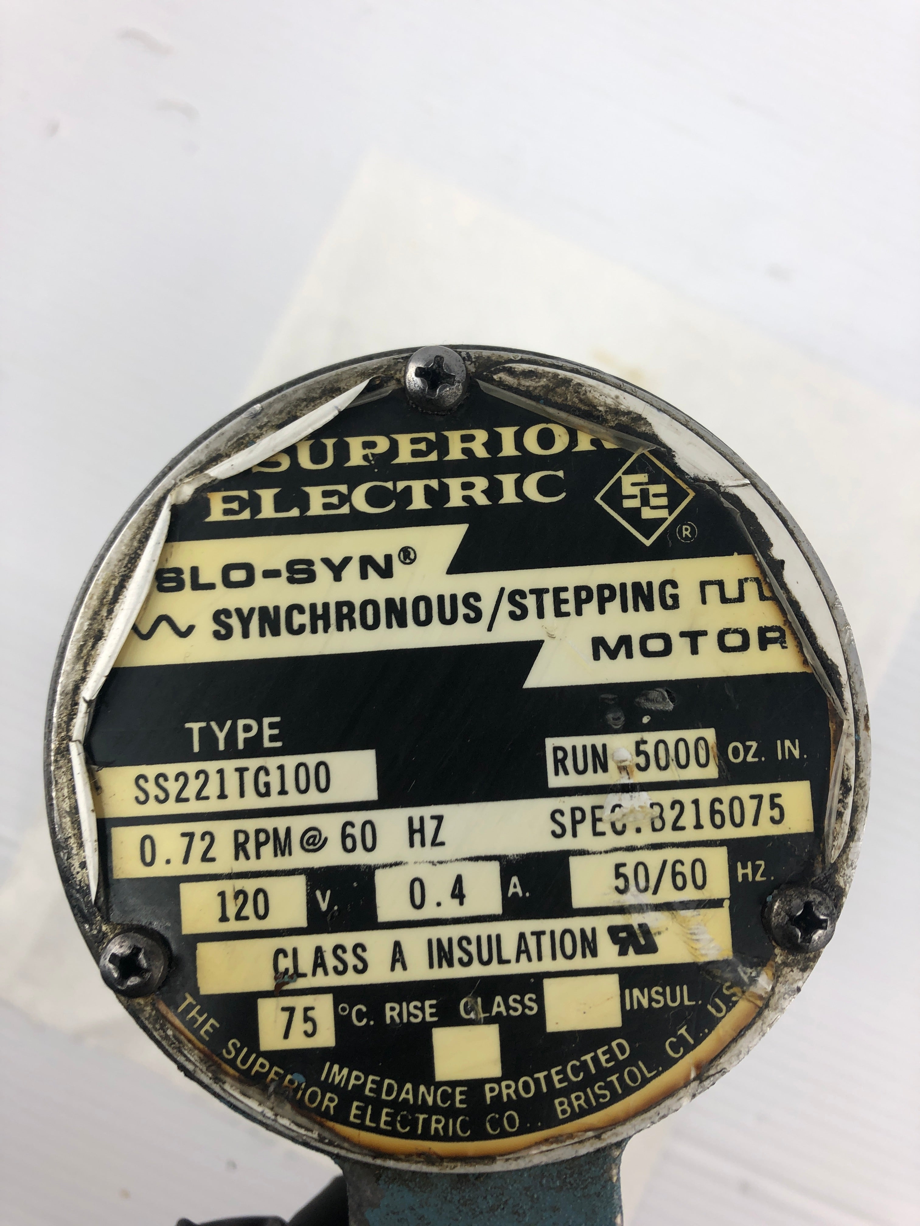 Superior Electric SS221TG100 SLO-SYN Stepping Motor