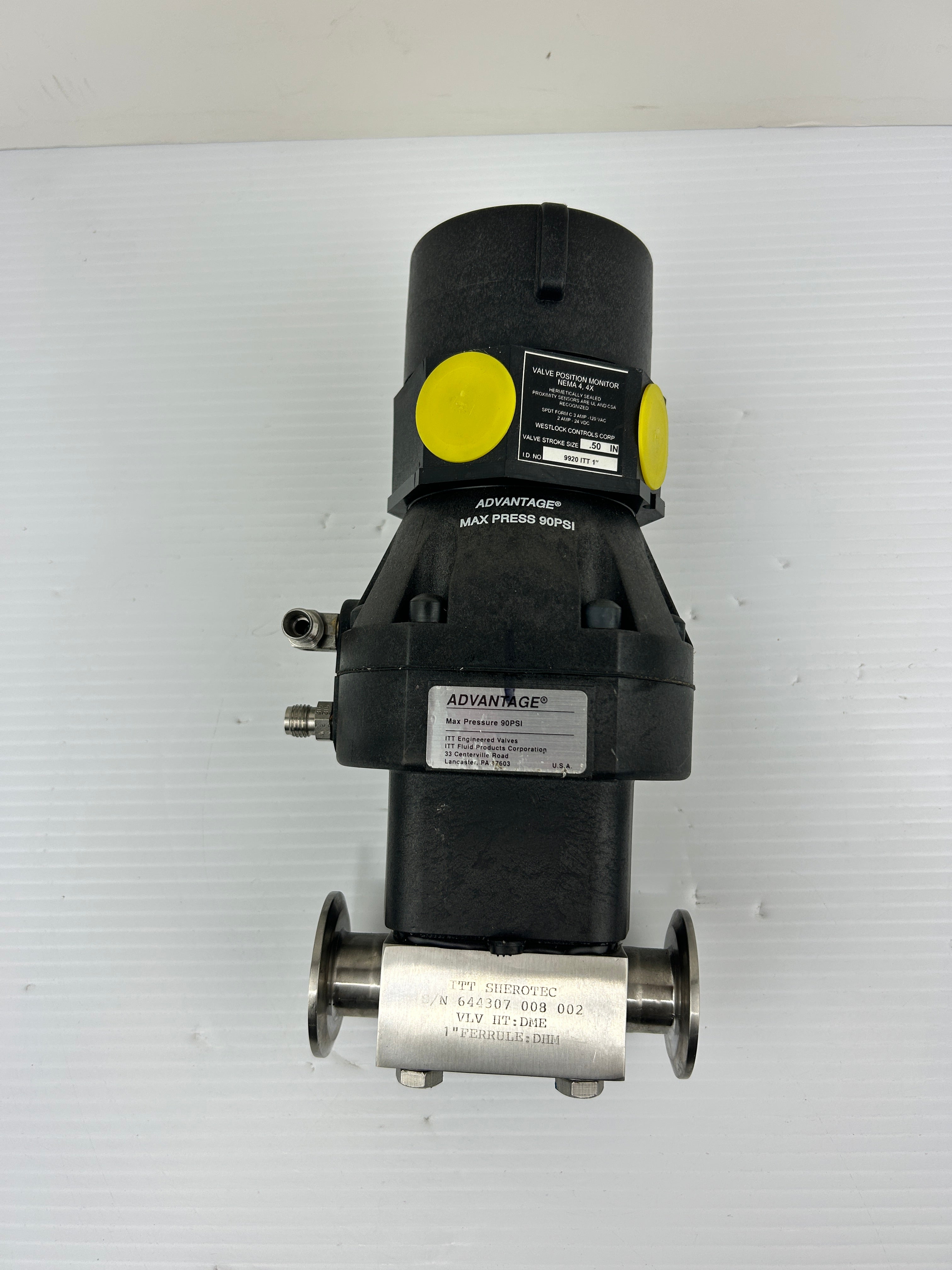 Westlock 9920 Actuator Valve Position Monitor 9920-ITT-1" 90PSI ITT Sherotec