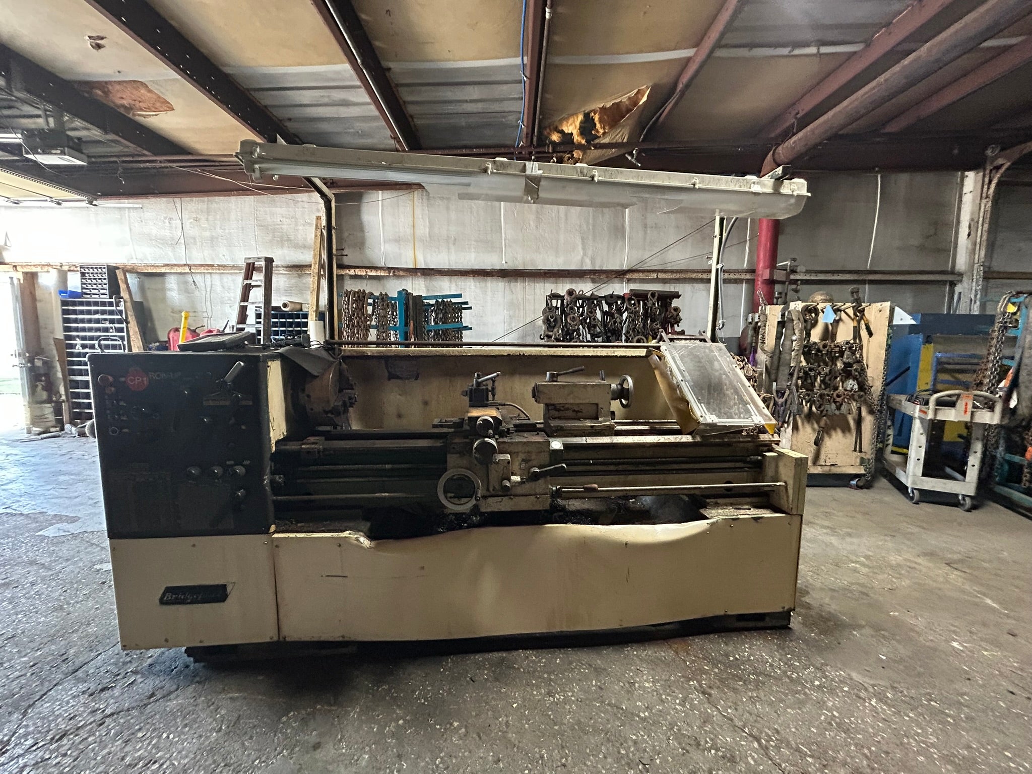 Bridgeport Romi 16-8 Engine Lathe 480V 3PH 7.62HP Manual Metalworking
