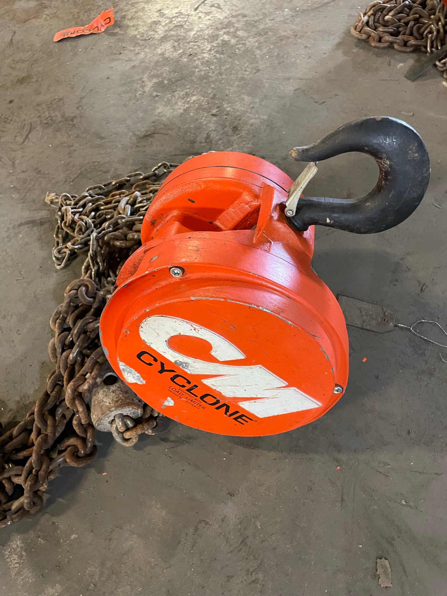 CM Cyclone 2 Ton Manual Chain Fall Hoist with Load Limiter S5868TB