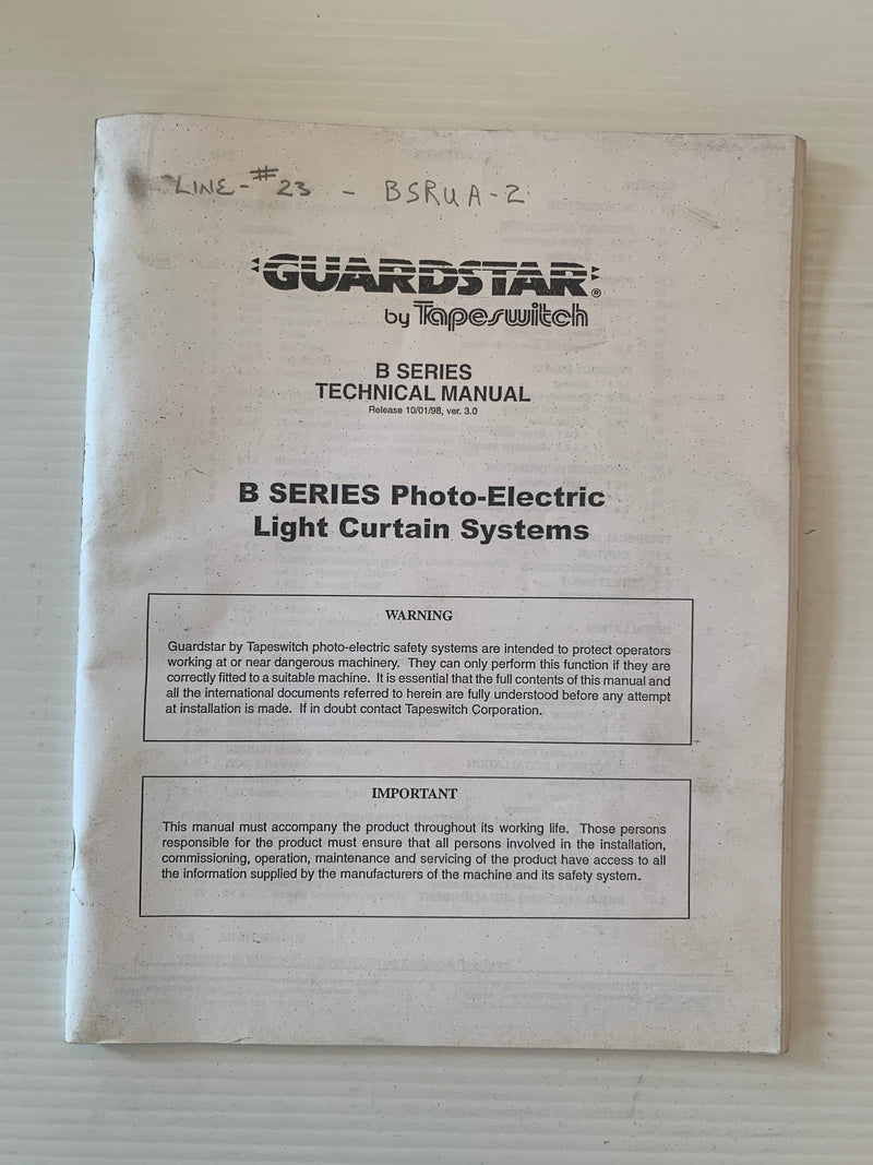 Tapeswitch Guardstar B Series Technical Manual