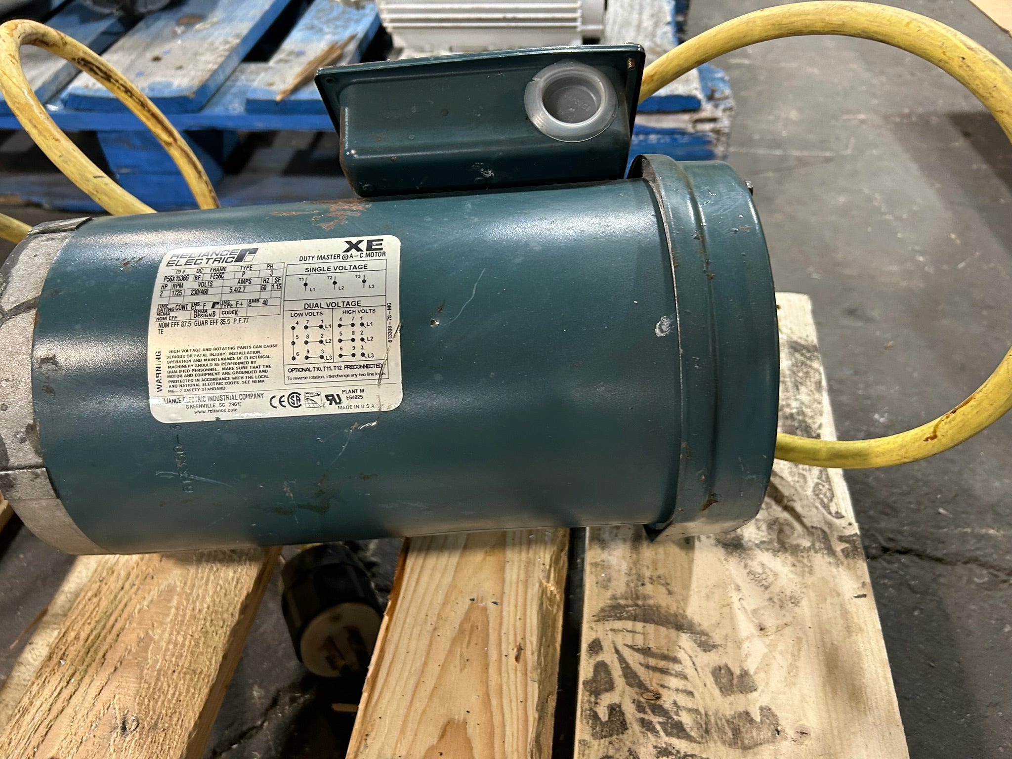 Reliance Electric P56X1536G Duty Master A-C Motor PH 3 HP 2 RPM 1725