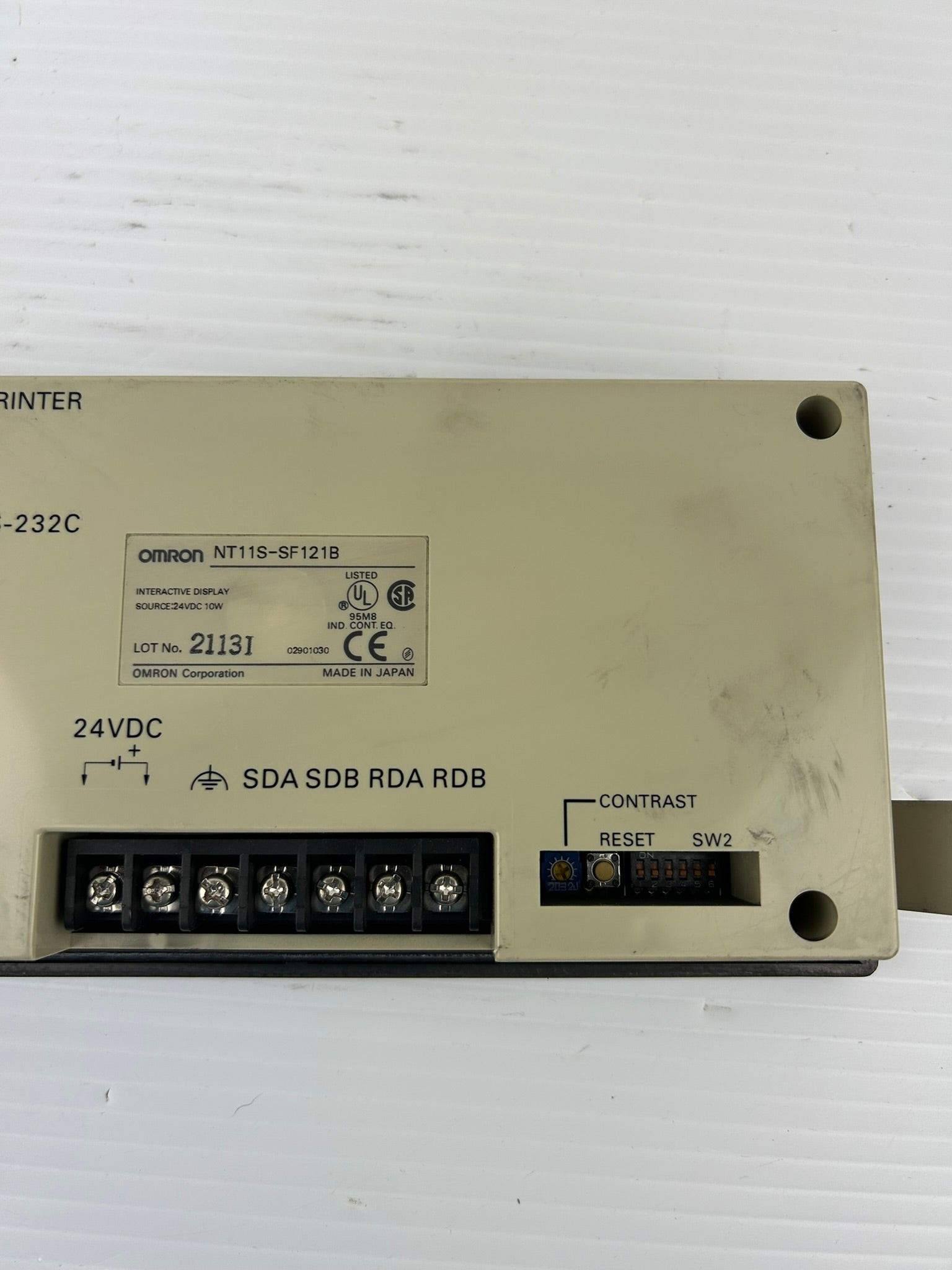 Omron NT11S-SF121B Interactive Display HMI Module 24VDC 10W