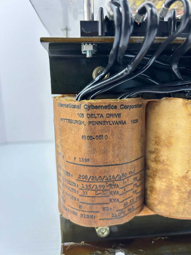 International Cybernetics 800-0010 Transformer Class H 480VAC 1.6kVA 3PH 60Hz