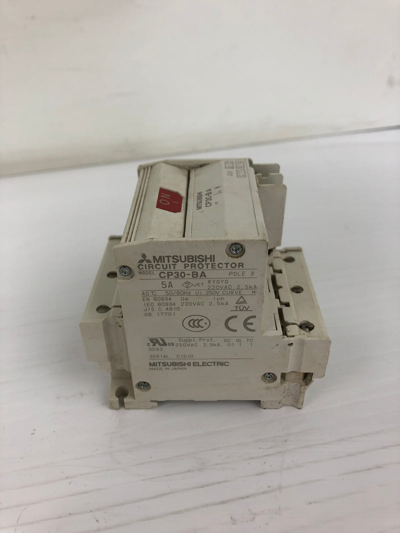 Mitsubishi CP30-BA 3 Pole Circuit Protector 220VAC 250V 50/60Hz