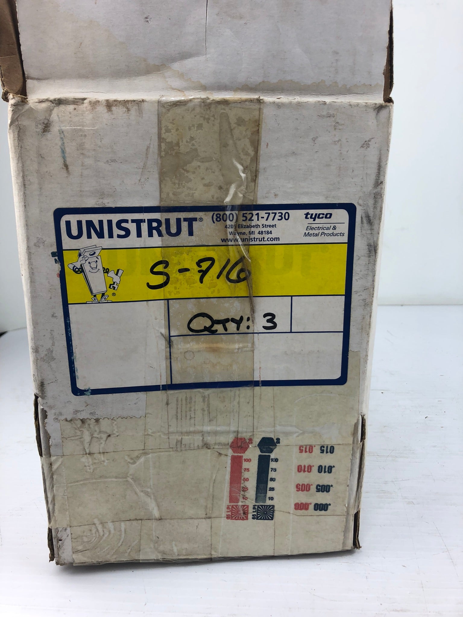 Unistrut Tyco Cush-a-Strip Strips S-716 - Box of 3